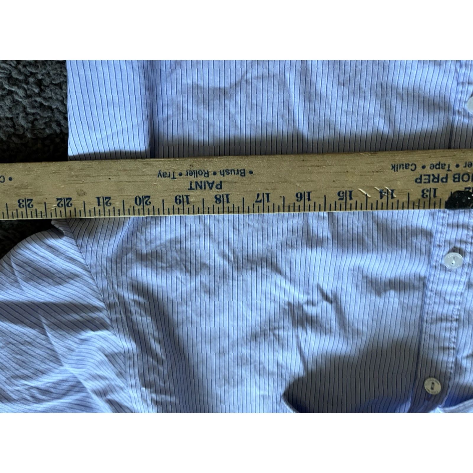Calvin Klein Calvin Klein Dress Shirt Blue Striped Slim Fit XL 100% Cotton Non-Iron Mens Size US XL / EU 56 / 4 - 4 Thumbnail
