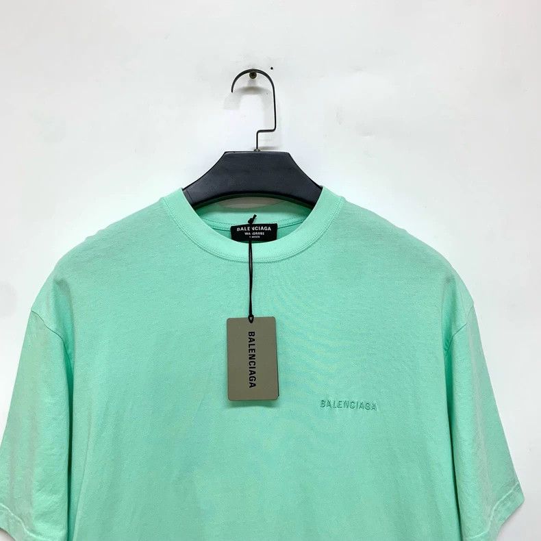 Balenciaga Balenciaga Mint Green Embroidered Short Sleeve T-Shirt, Si Size US XS / EU 42 / 0 - 3 Thumbnail