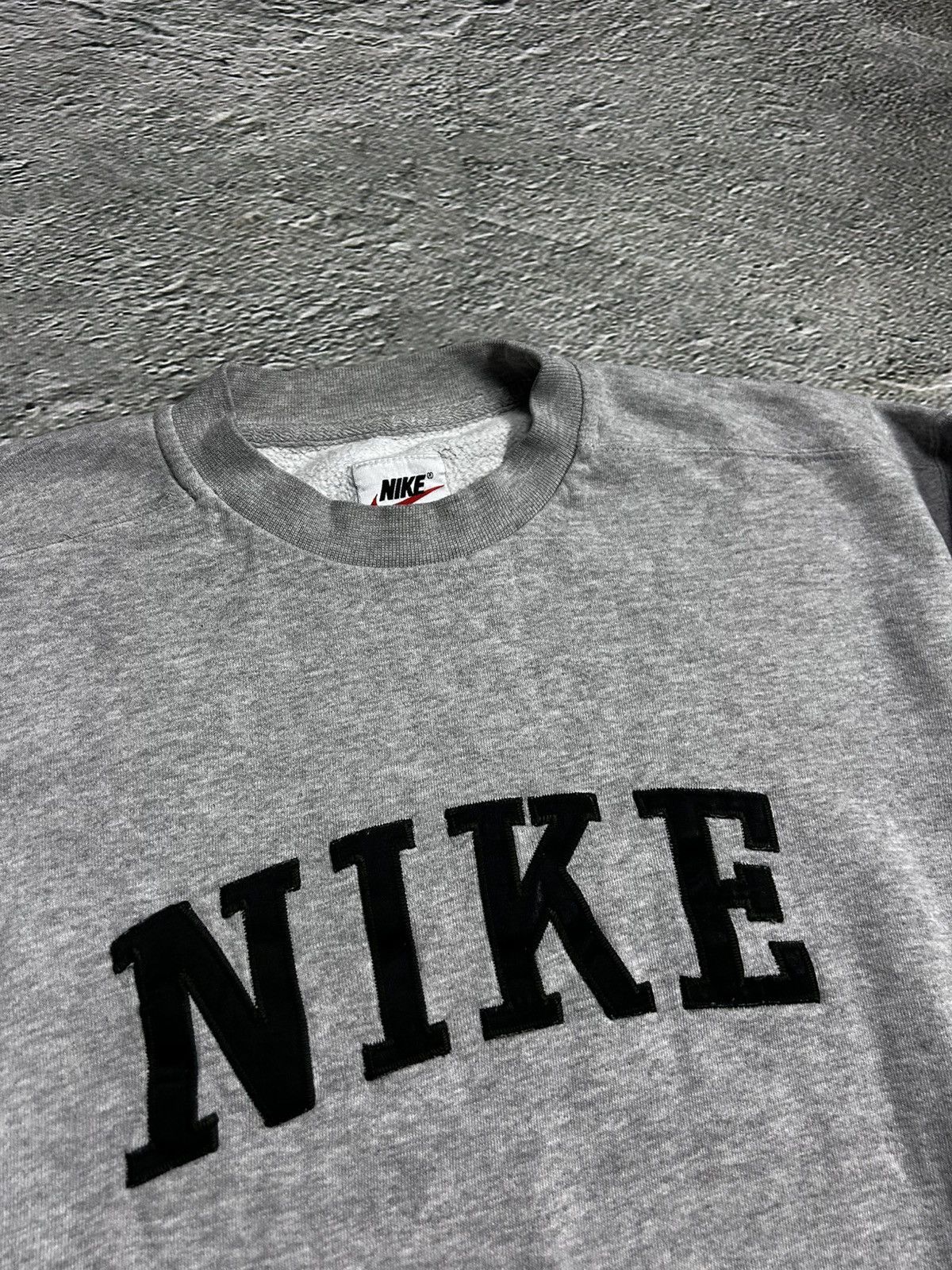 Nike × Vintage Nike vintage sweatshirt big logo crewneck grey spell out 90s Size US M / EU 48-50 / 2 - 2 Thumbnail