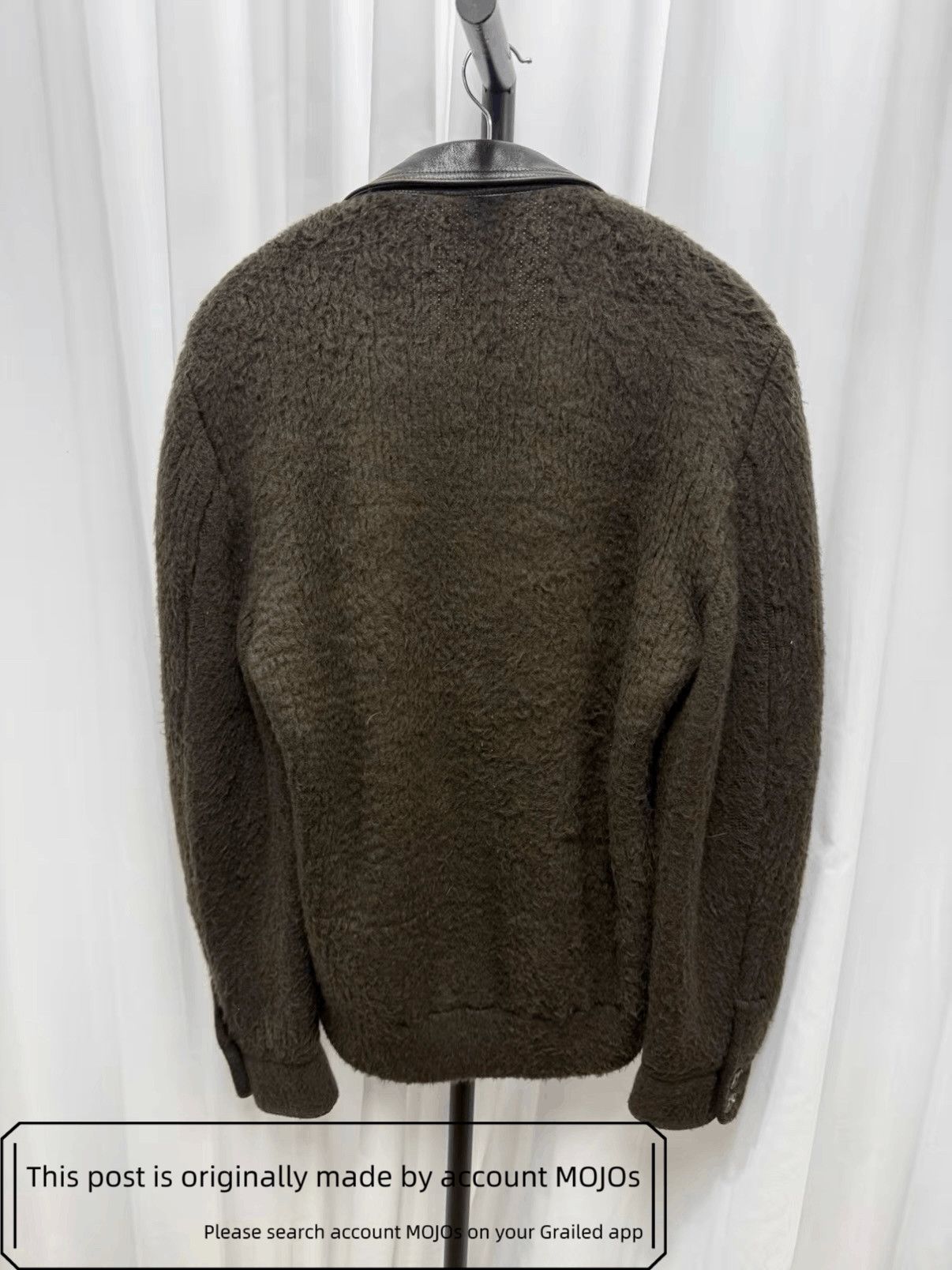 Number (N)ine Sz 3 Number Nine 03AW Leather Joint Knitwear Jacket mojos7 Size US L / EU 52-54 / 3 - 5 Thumbnail