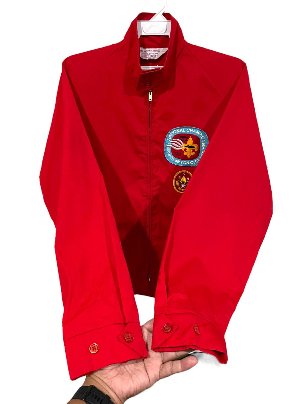 Vintage 1973' OMBRA BSA Official Jacket Boy Scout USA Talon Zipper Size US L / EU 52-54 / 3 - 6 Thumbnail