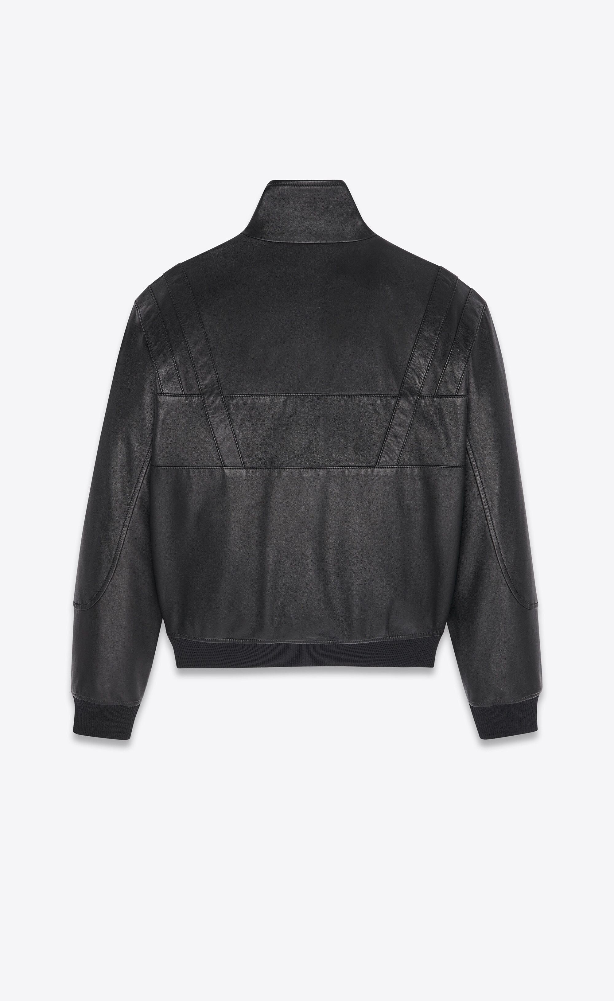 Saint Laurent Paris o1b1hav110625 Jacket In Drummed Lambskin in Black Size US L / EU 52-54 / 3 - 2 Thumbnail