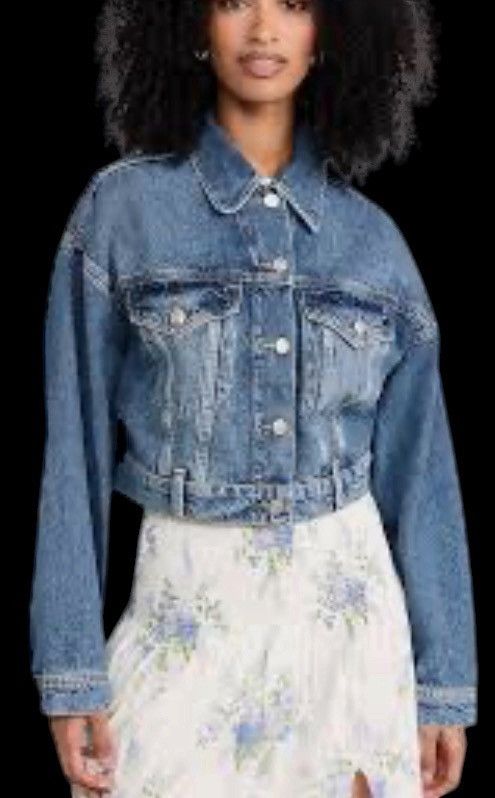 Other 511inc. Light Wash Cropped Denim Jacket SM–Elastic Waistband Size S / US 4 / IT 40 - 3 Thumbnail