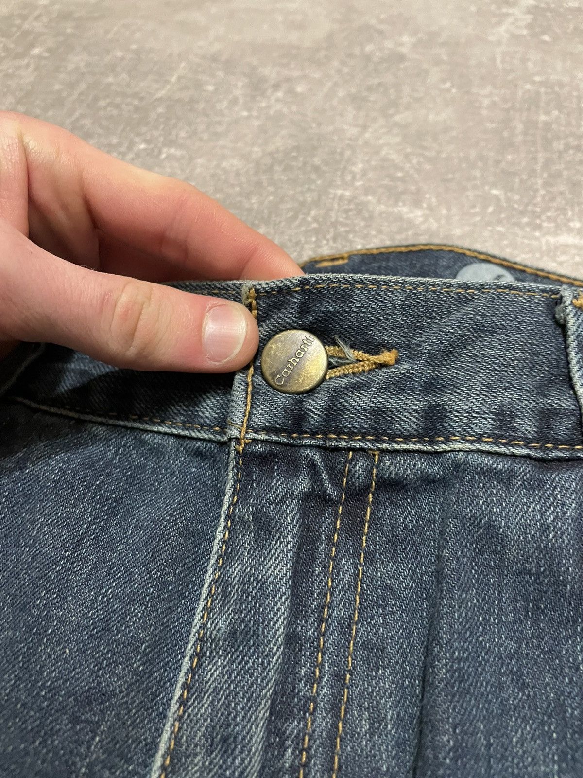 Carhartt × Denime × Vintage Vintage Carhartt Relaxed Straight Denim Jeans 36/34 Size US 36 / EU 52 - 14 Thumbnail