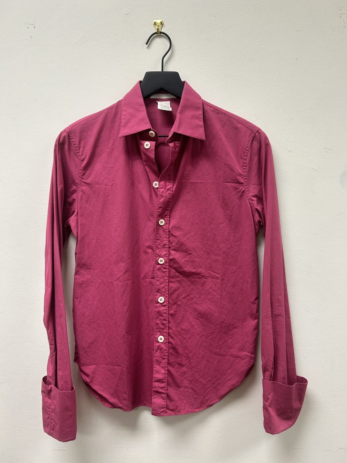 Helmut Lang SS00 Fuschia Turnup button up Size US S / EU 44-46 / 1 - 1 Thumbnail