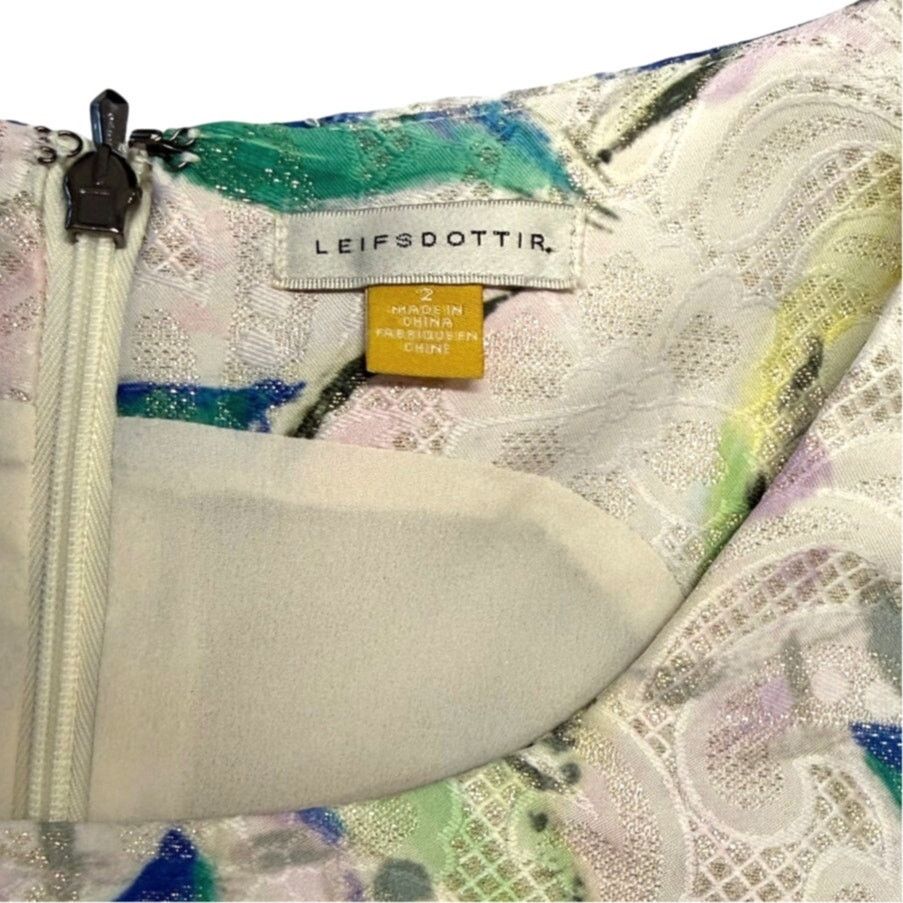 Anthropologie Leifsdottir Anthropologie Metallic Brocade Babydoll Top Sz 2 Size XS / US 0-2 / IT 36-38 - 8 Thumbnail