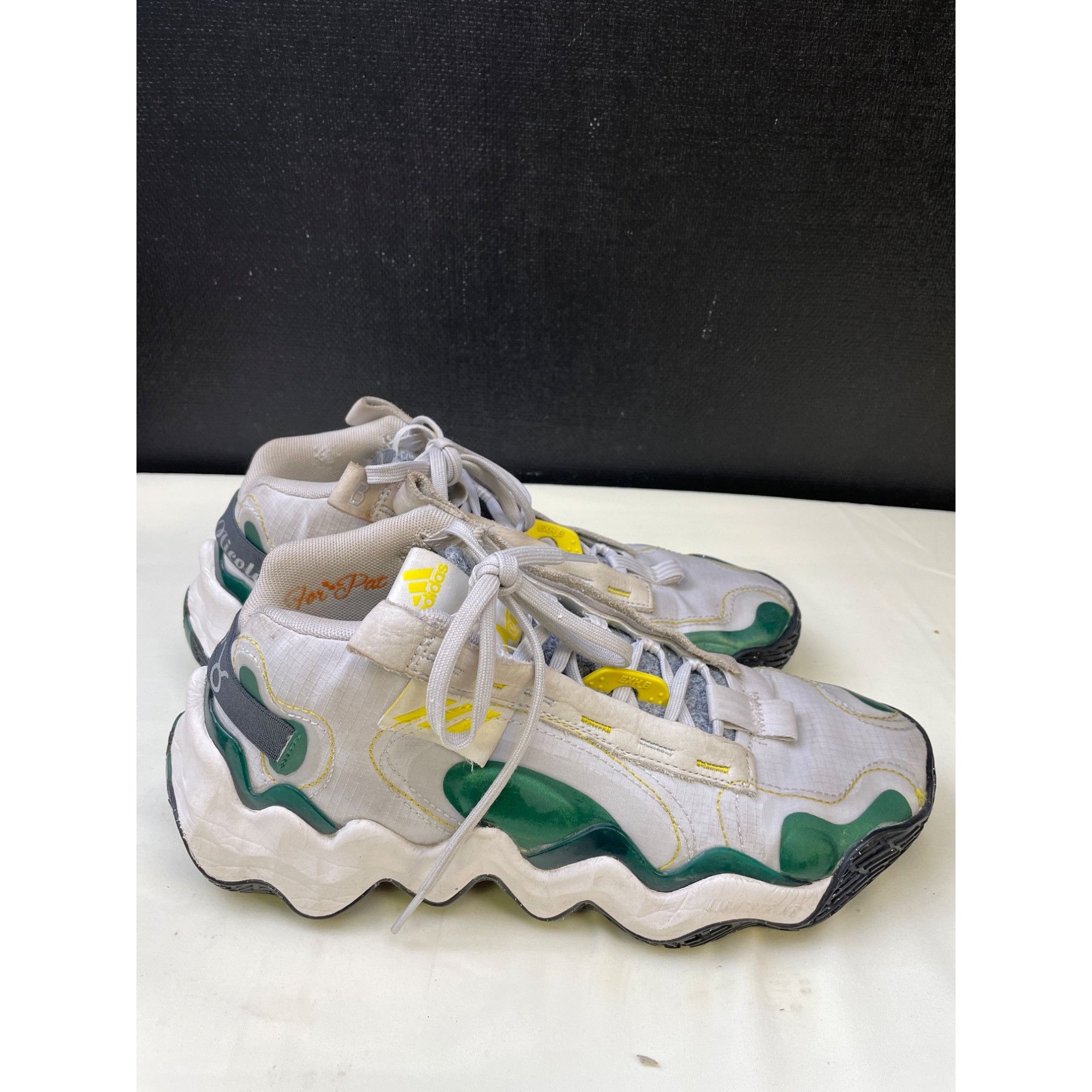 Adidas Adidas Exhibit Men's Gray / Green Basketball Sneakers Size 8 Size US 8.5 / EU 41-42 - 4 Thumbnail