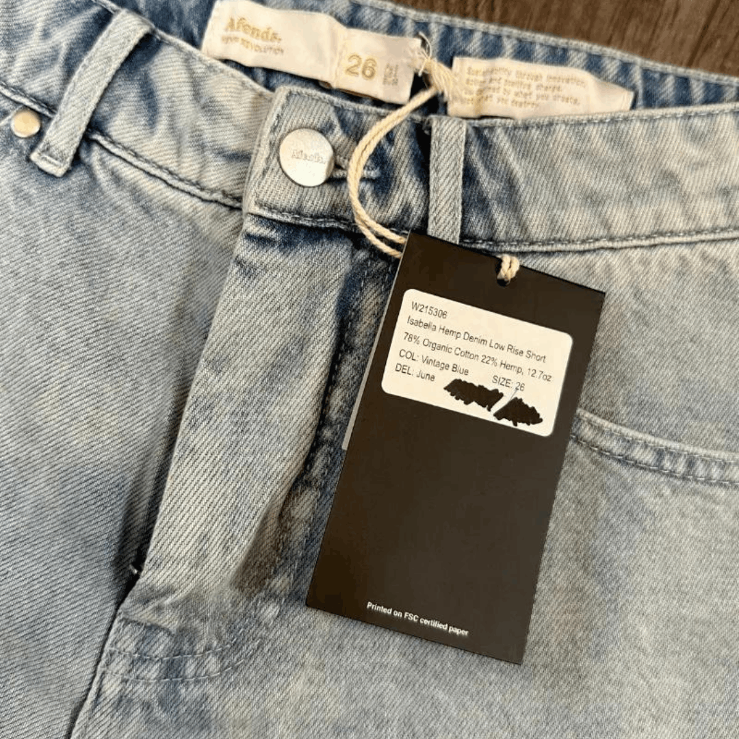 Afends Sample NWT Afends - Isabella - Hemp Denim Low Rise Shorts Size 26" / US 2 / IT 38 - 6 Thumbnail