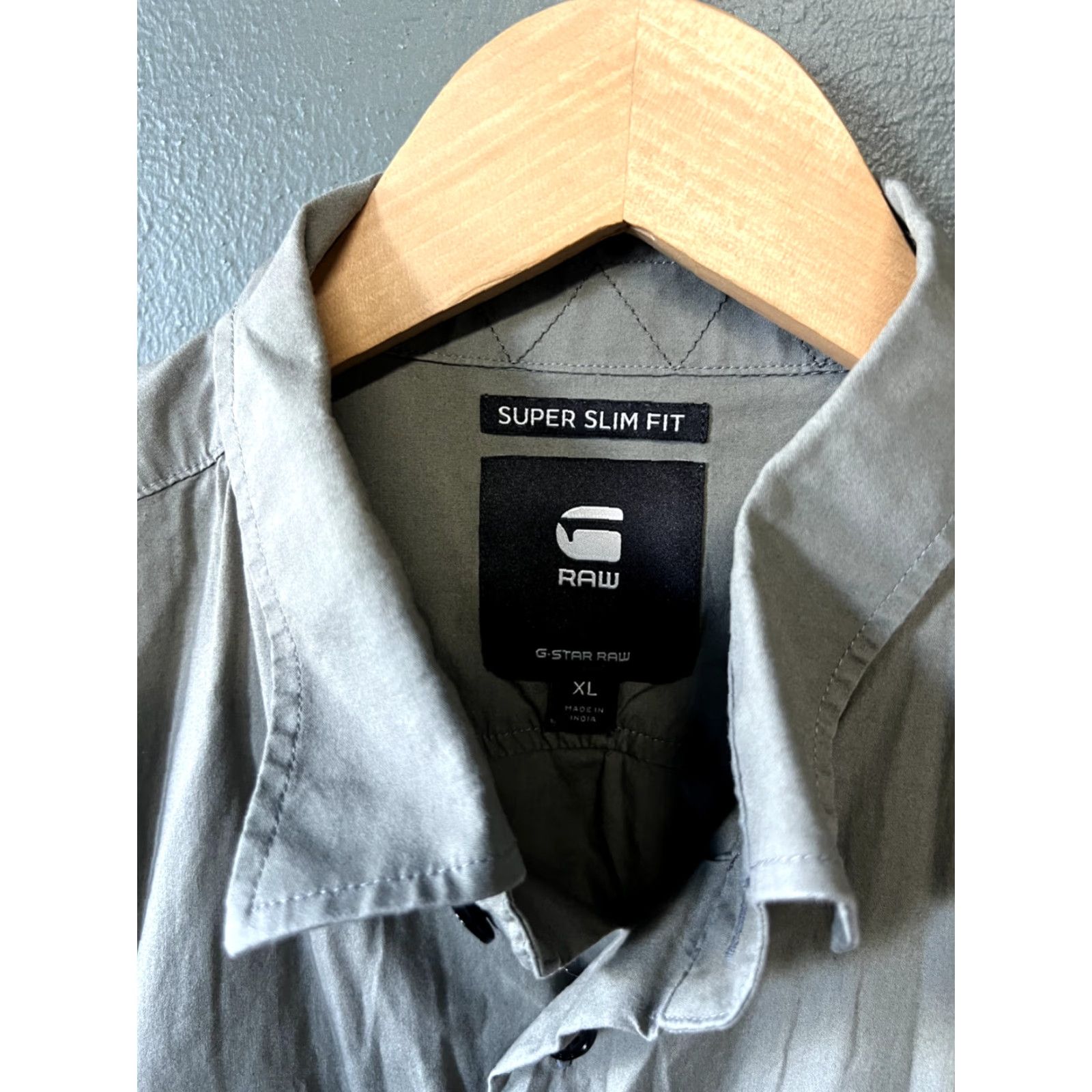 G-Star G Star Raw Mens Button-Up Shirt Long Sleeve Gray XL Size US XL / EU 56 / 4 - 3 Thumbnail