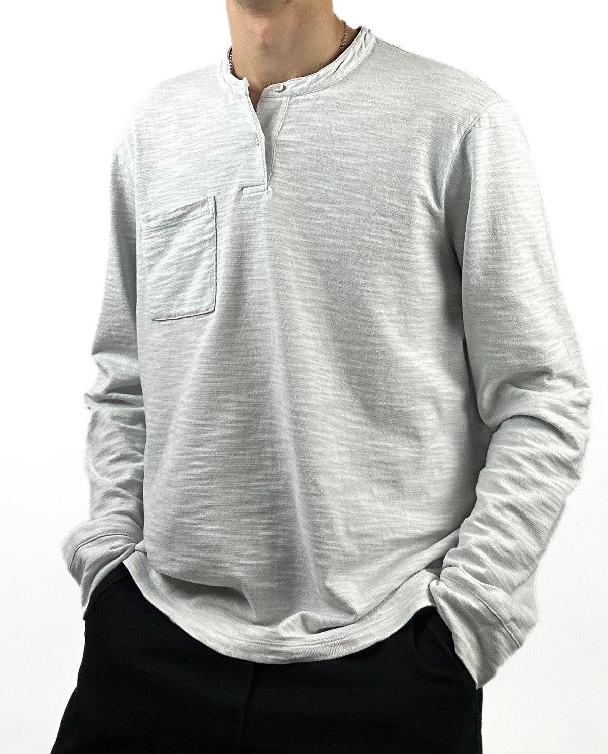 Orlebar Brown Orlebar Brown Button-Up Sweatshirt Grey XL Vintage Designer Size US XL / EU 56 / 4 - 1 Thumbnail