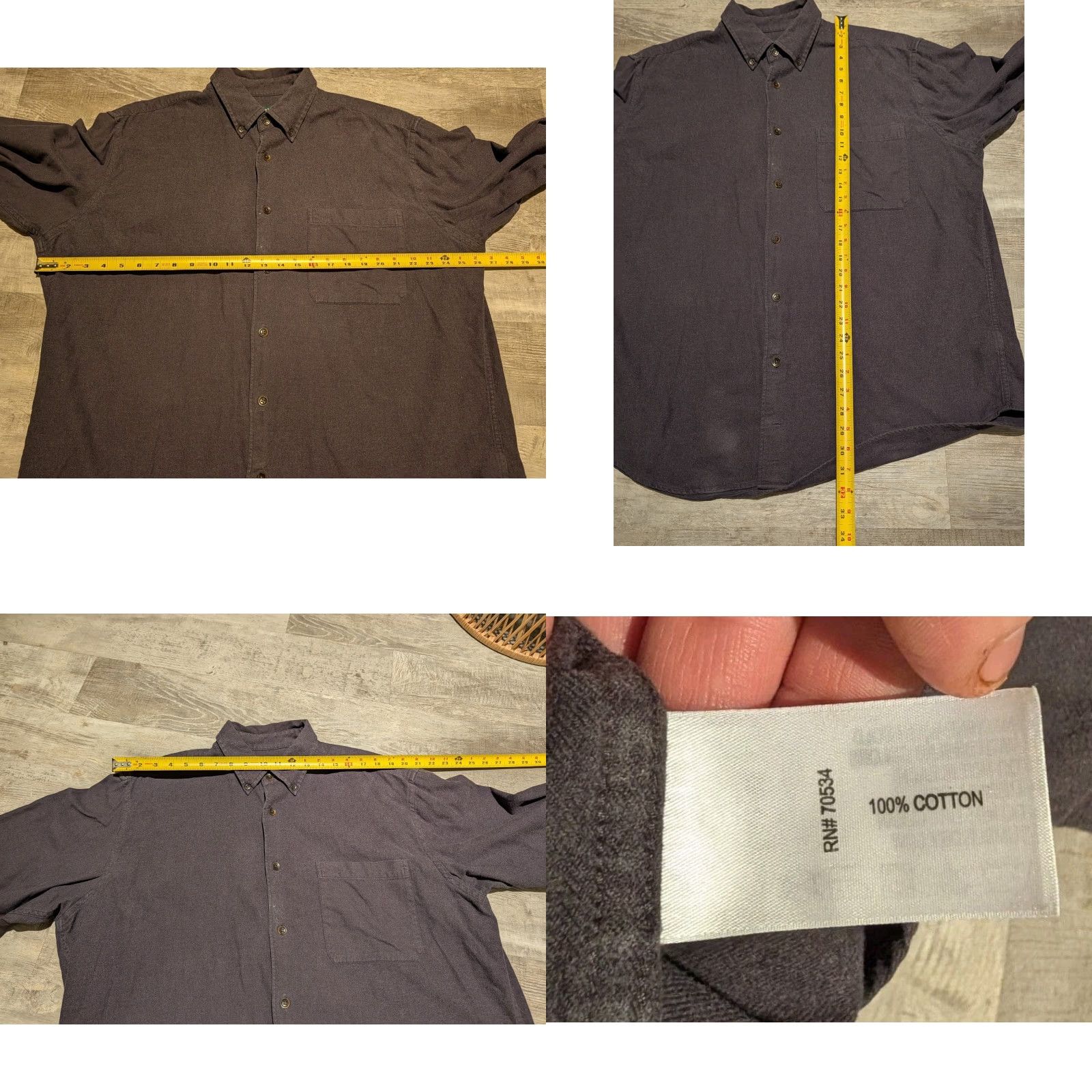 Orvis Orvis Luxury Flannel Shirt Mens Button-Down Chamois L/S Gray XL Cotton Button-Up Heavyweight Pockets Casual Travel Workwear Outdoor Classic Mens Size US XL / EU 56 / 4 - 8 Thumbnail
