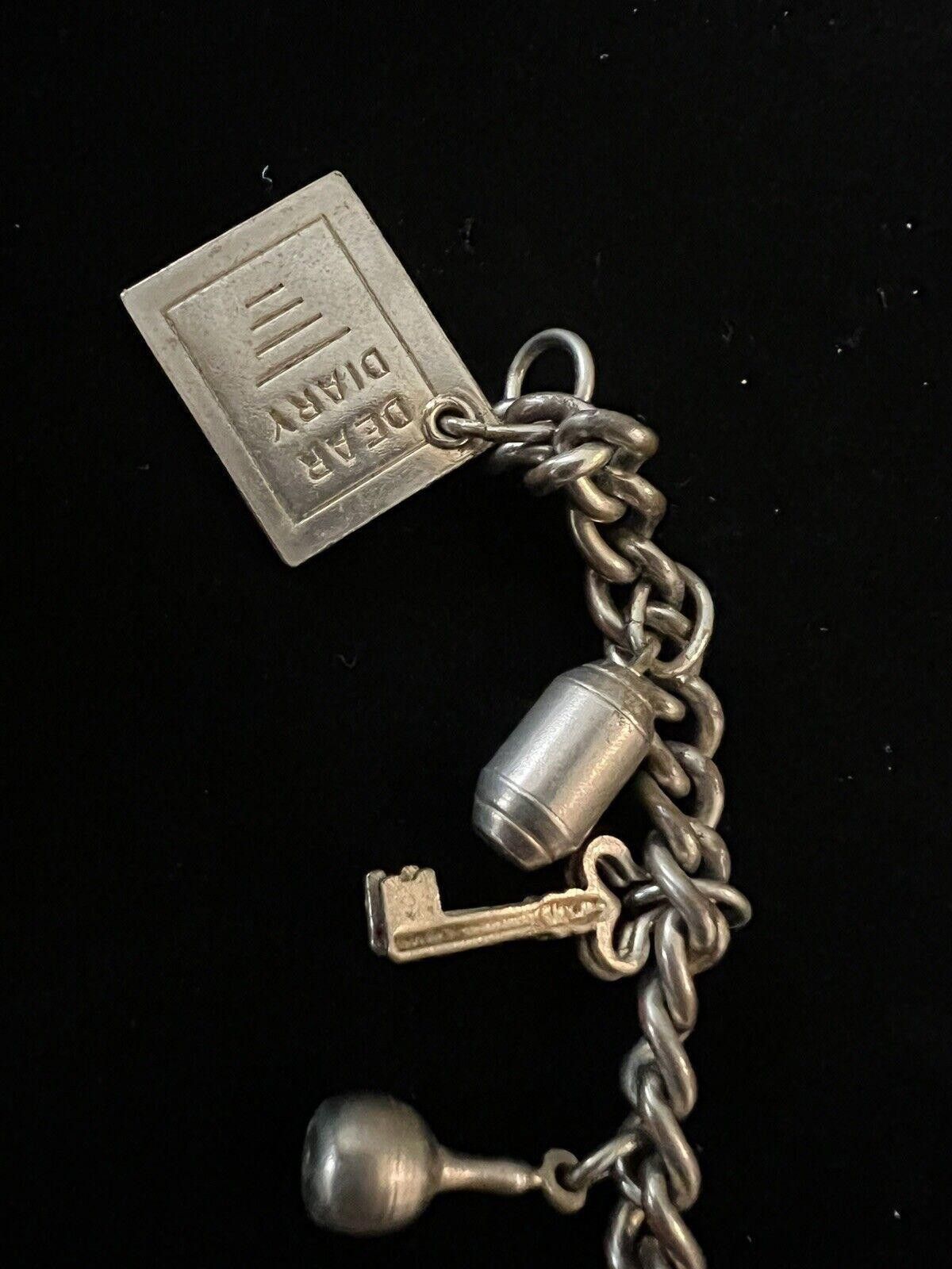 Designer Vintage Charm Bracelet 11 Charms Clasp Broken Size ONE SIZE - 5 Thumbnail
