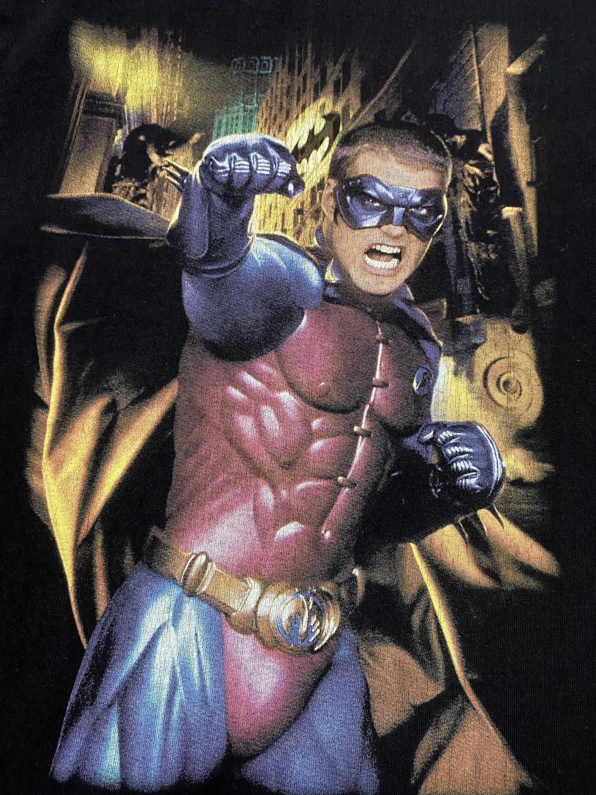 DC Comics 90s Batman forever Robin black tshirt vintage DC comics Size US M / EU 48-50 / 2 - 2 Thumbnail