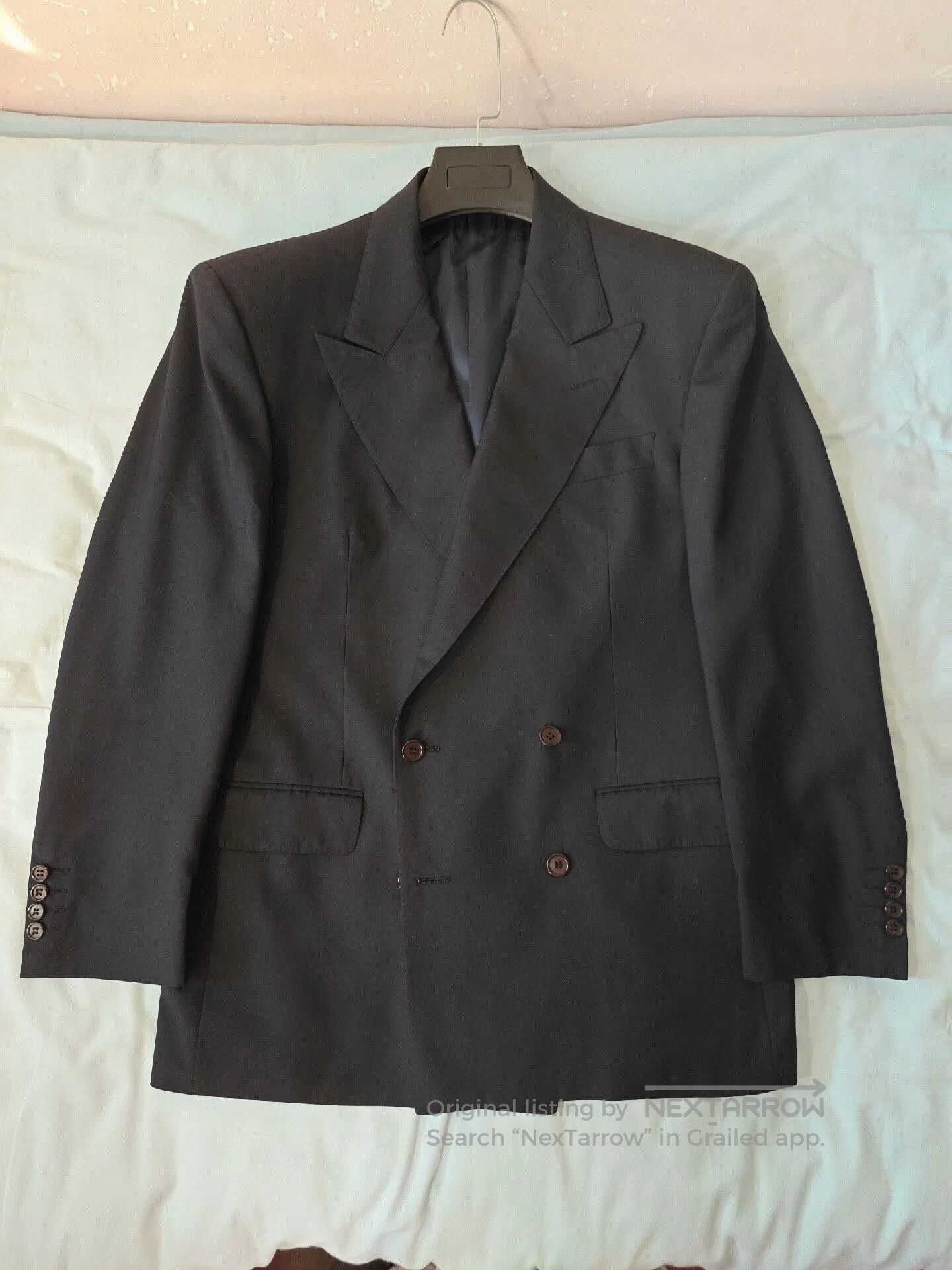 S.T. Dupont Custom Gray Wool Double-Breasted Suit. Size US M / EU 48-50 / 2 - 2 Thumbnail