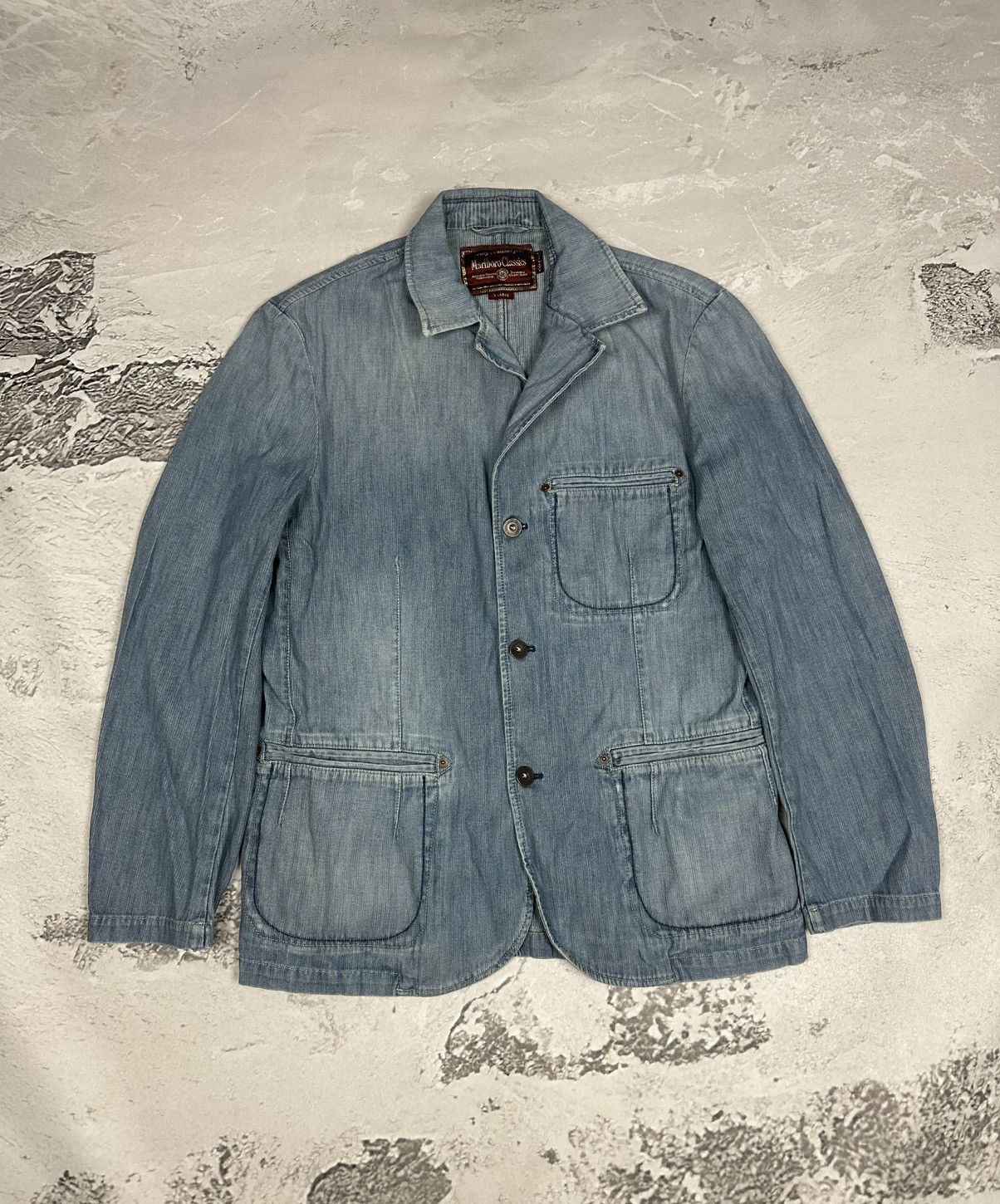 Marlboro Classics Vintage Marlboro Classic Blazer Denim Jacket Size US XL / EU 56 / 4 - 1 Thumbnail