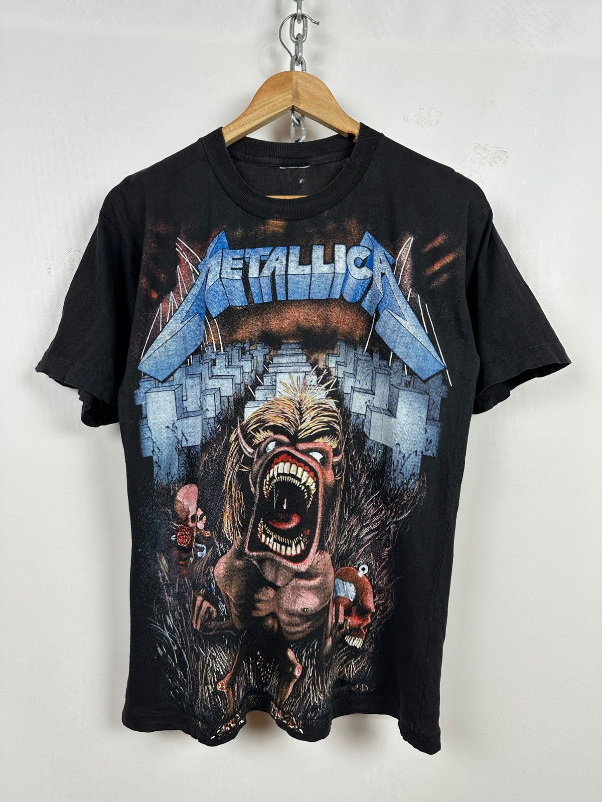 Band Tees 1992 Vintage Metallica All Over Print European Tour T-Shirt Size US M / EU 48-50 / 2 - 1 Thumbnail