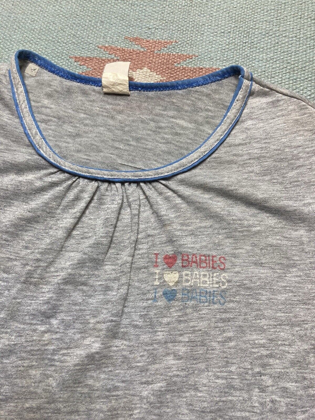 Vintage Vtg 80s graphic t shirt I love babies heart soft thin large Size L / US 10 / IT 46 - 2 Thumbnail