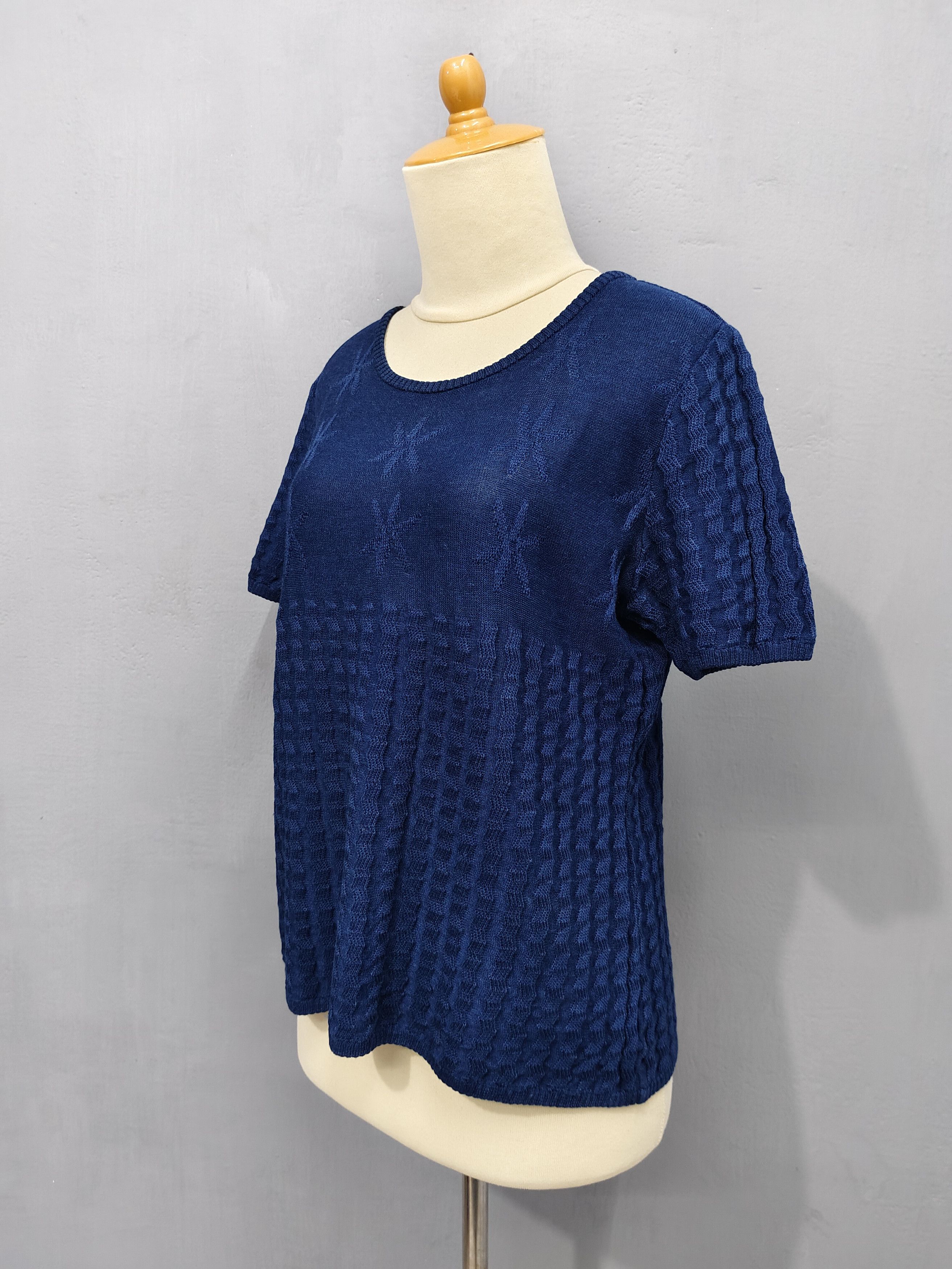 Yves Saint Laurent 80s Yves Saint Laurent Sea Star Pattern Knitted Size L / US 10 / IT 46 - 3 Thumbnail