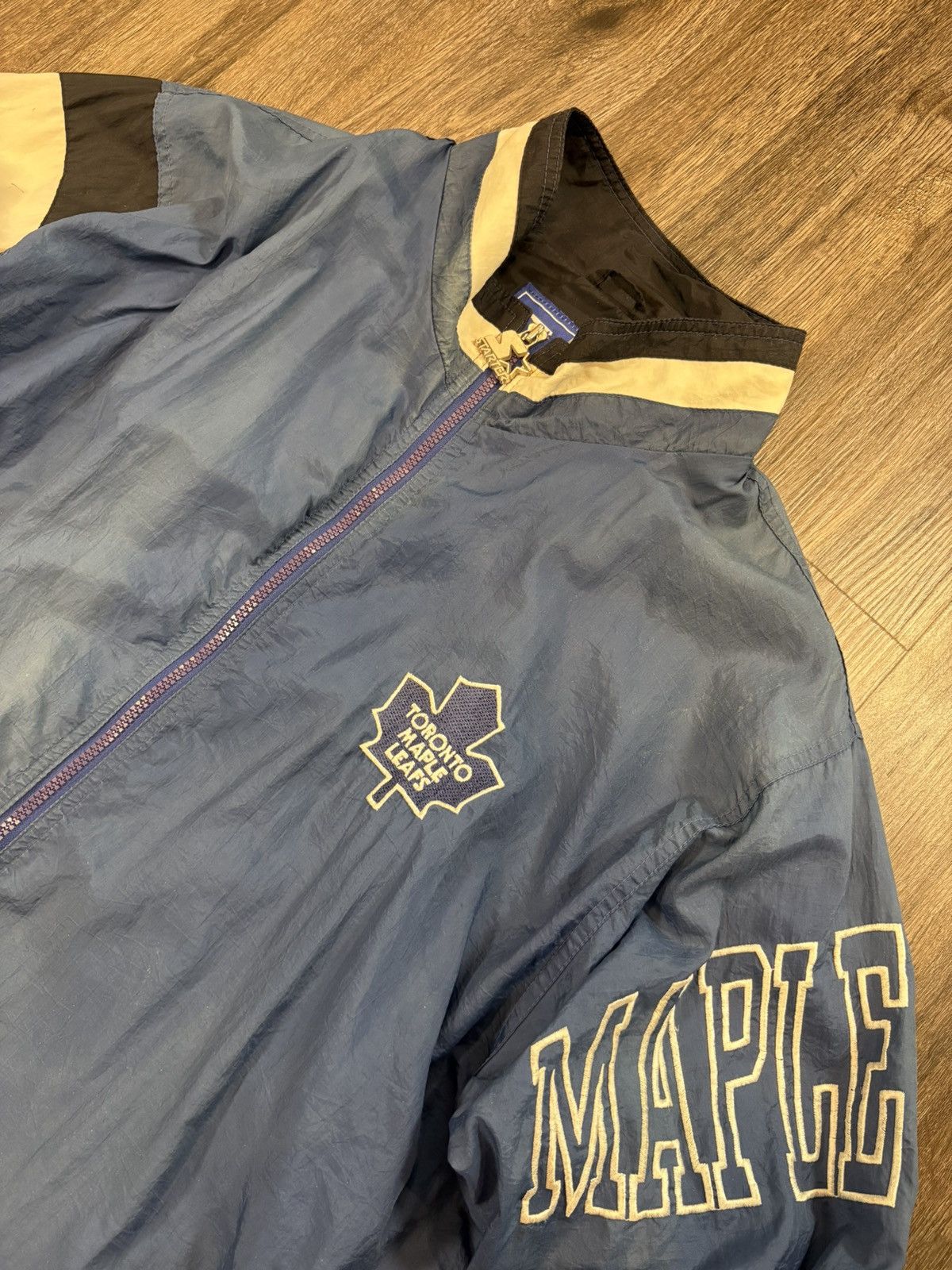 Starter NHL Toronto Maple Leafs 90s Starter Zip Up Windbreaker Size US XL / EU 56 / 4 - 3 Thumbnail