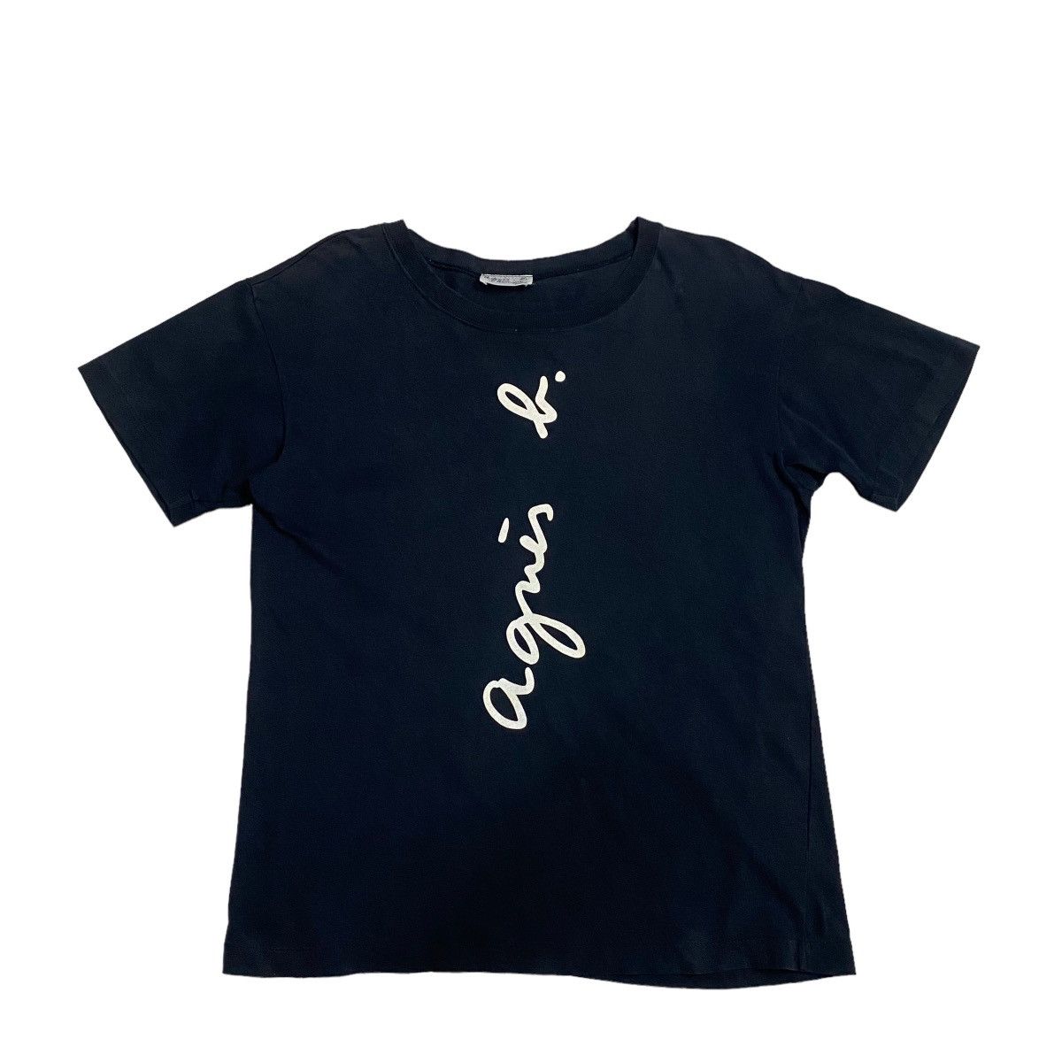 Vintage × agnes b. Vintage 80s Agnes B speellout black tee Size US M / EU 48-50 / 2 - 5 Thumbnail