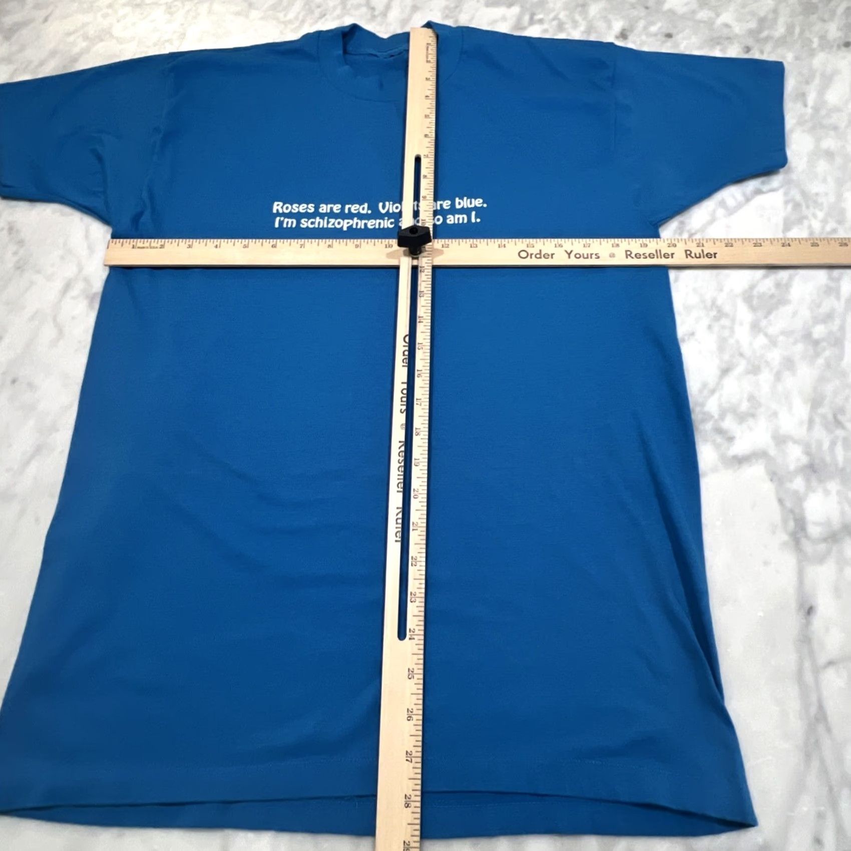 Vintage VINTAGE Funny T Shirt XL I’m Schizophrenic & So Am I Single Stitch Blue Shirt Mens XL Blue Grunge 1990s Size US XL / EU 56 / 4 - 6 Thumbnail