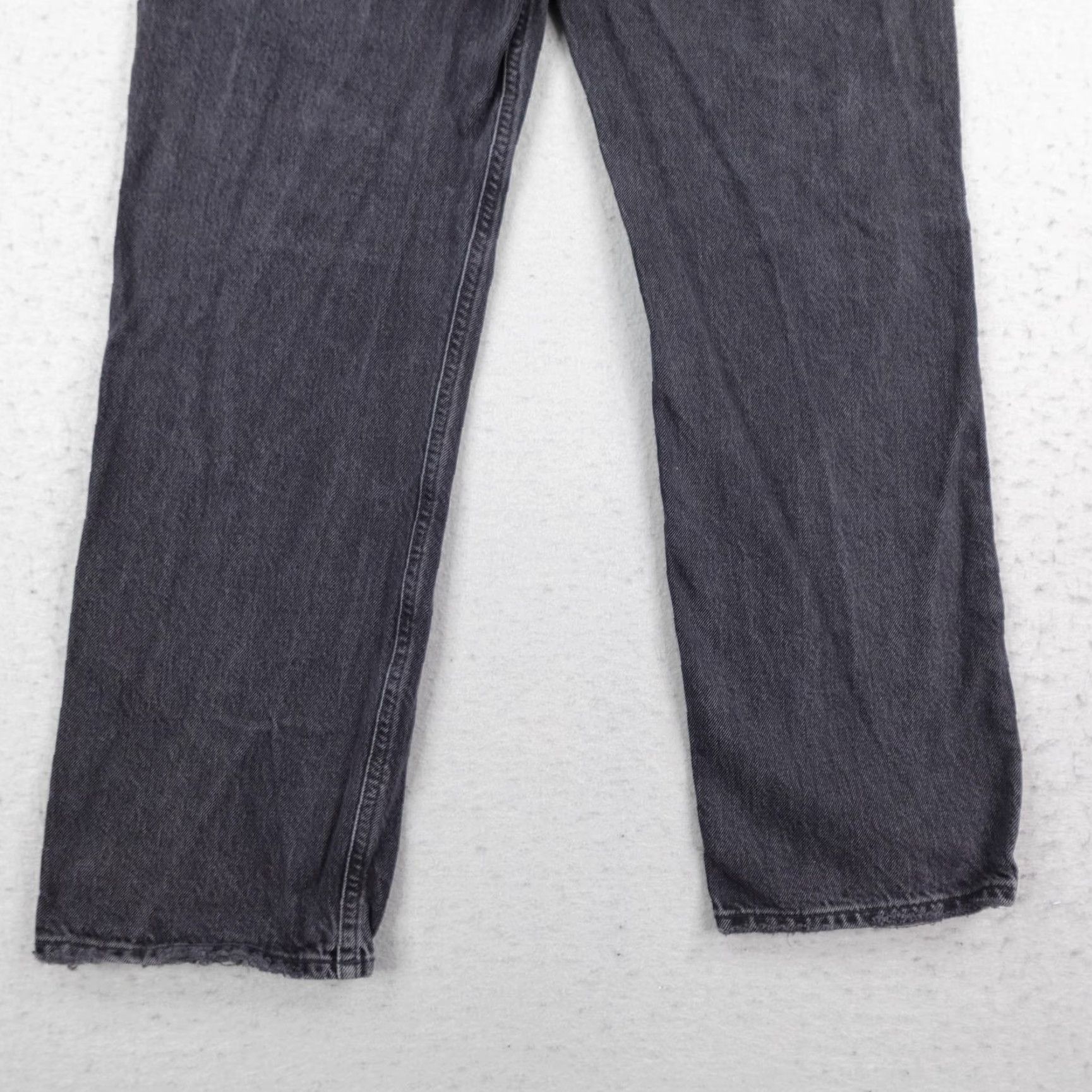 Agolde AGOLDE Jeans Womens 28 Black Denim 90s Distressed Button Fly High Rise Straight Jeans Womens Black 90s Distressed Button Fly High Rise Straight Size 28" / US 6 / IT 42 - 7 Thumbnail