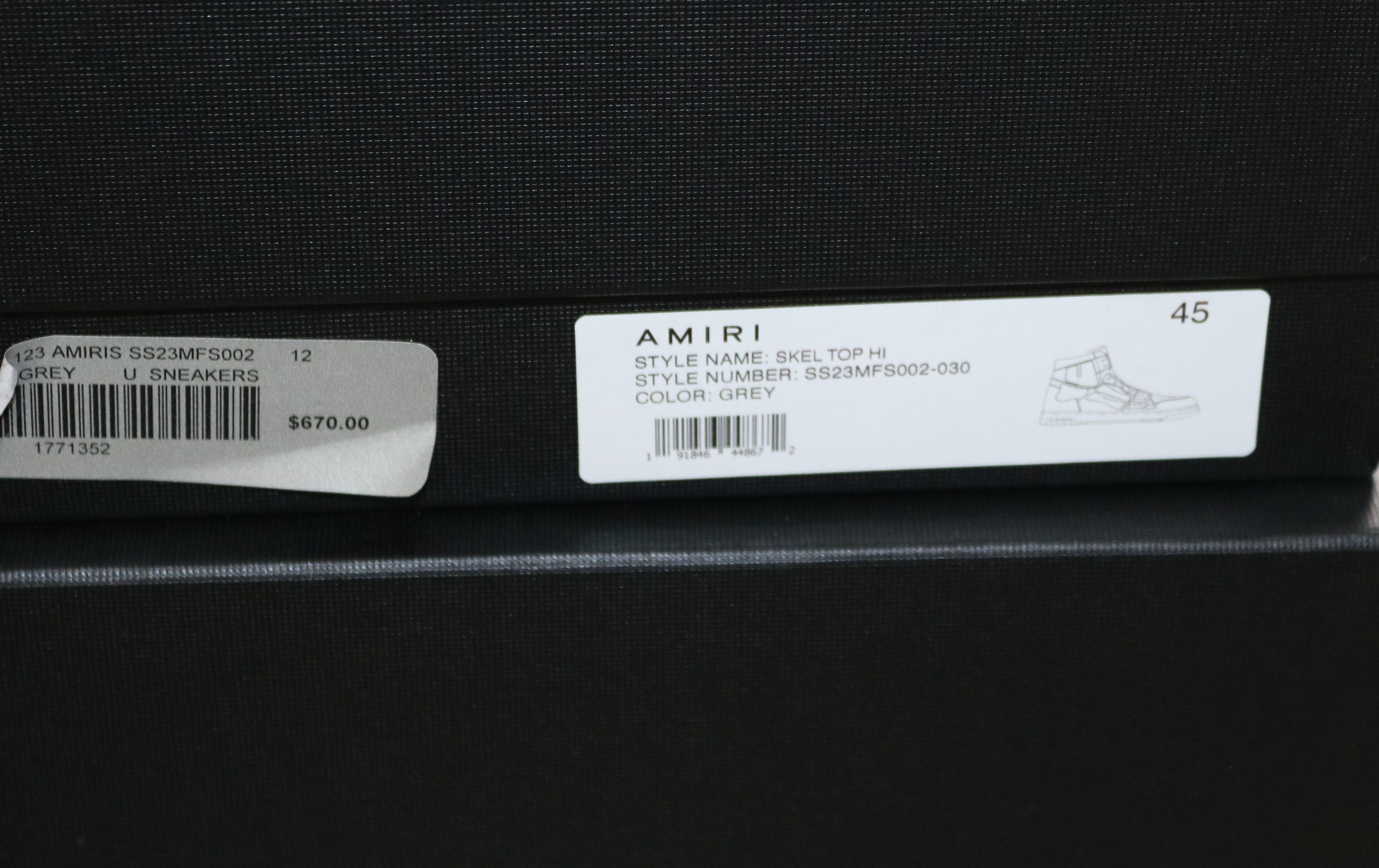 Amiri Amiri Skel Top Tie Dye White Black Sneakers Hi Brand New Size US 12 / EU 45 - 9 Thumbnail