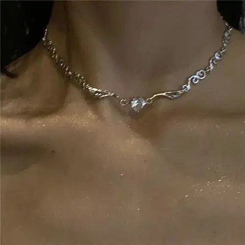 Japanese Brand × Vintage White Gold-plated Plated Necklace Ladies Cool Style Size ONE SIZE - 3 Thumbnail