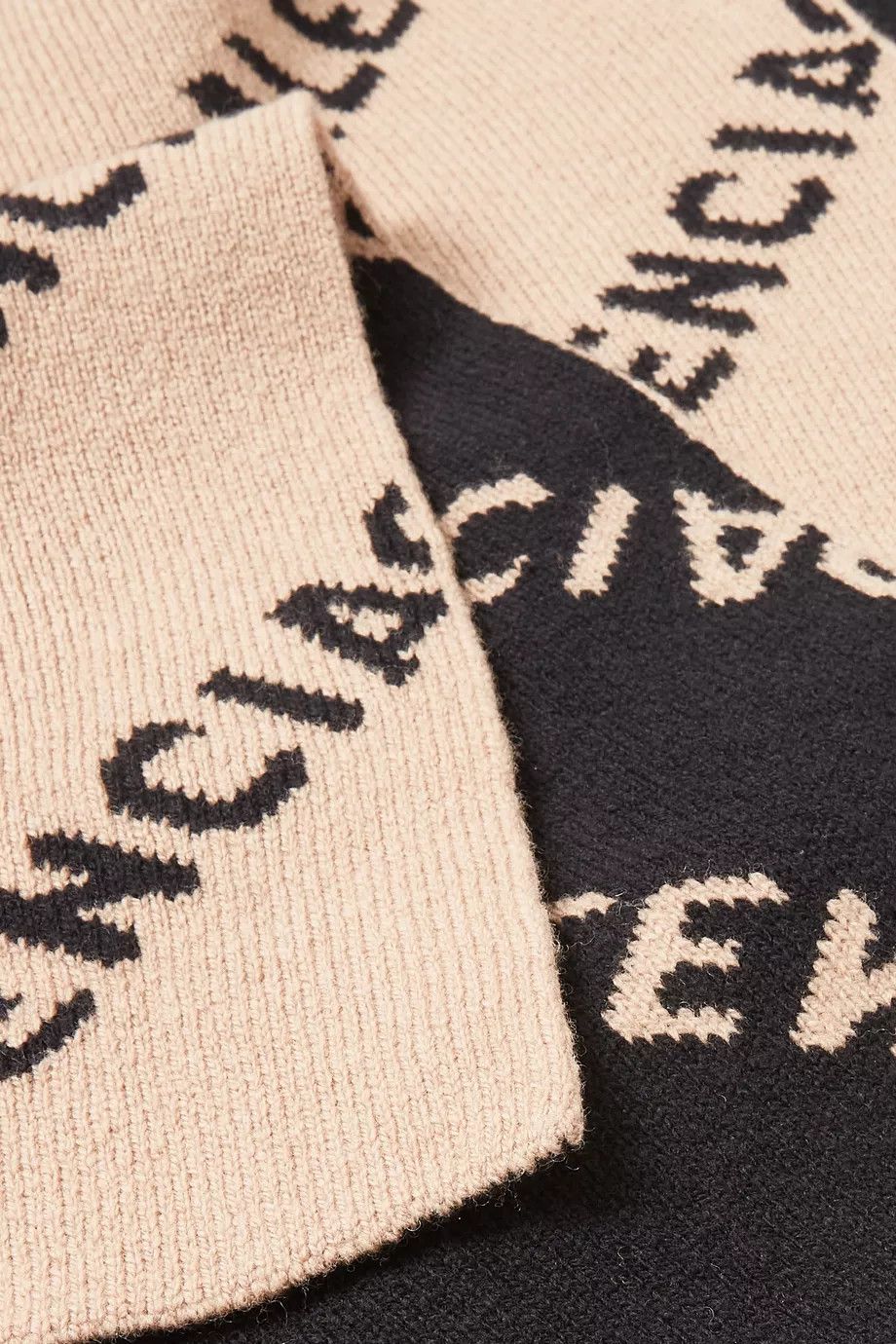 Balenciaga o1bcso1str1024 Size: OS / Scarf in Beige/Black Size ONE SIZE - 3 Thumbnail