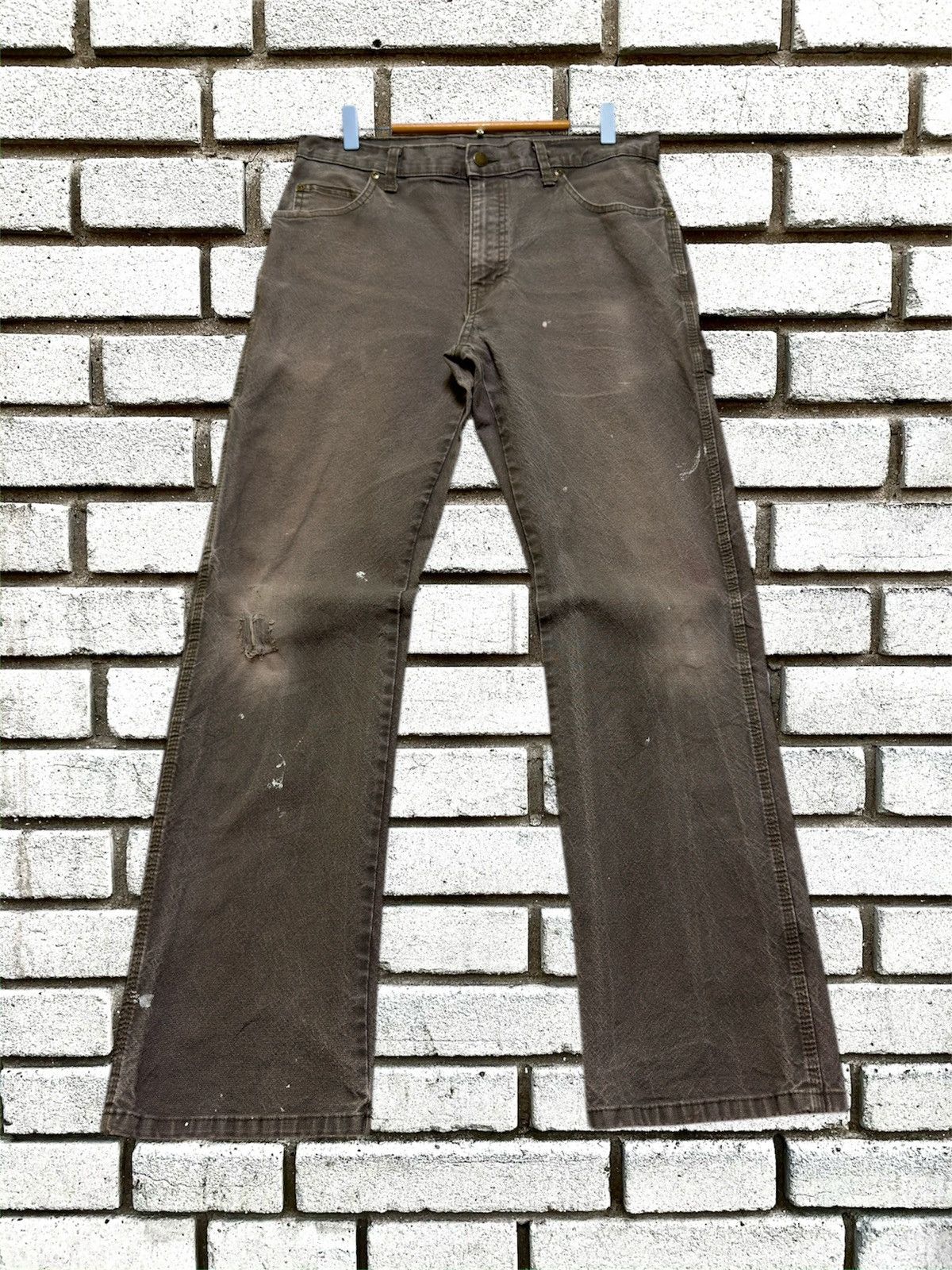 Dickies Vintage Brown Workwear Carpenter Pants Sun Faded Distressed Size US 32 / EU 48 - 1 Thumbnail