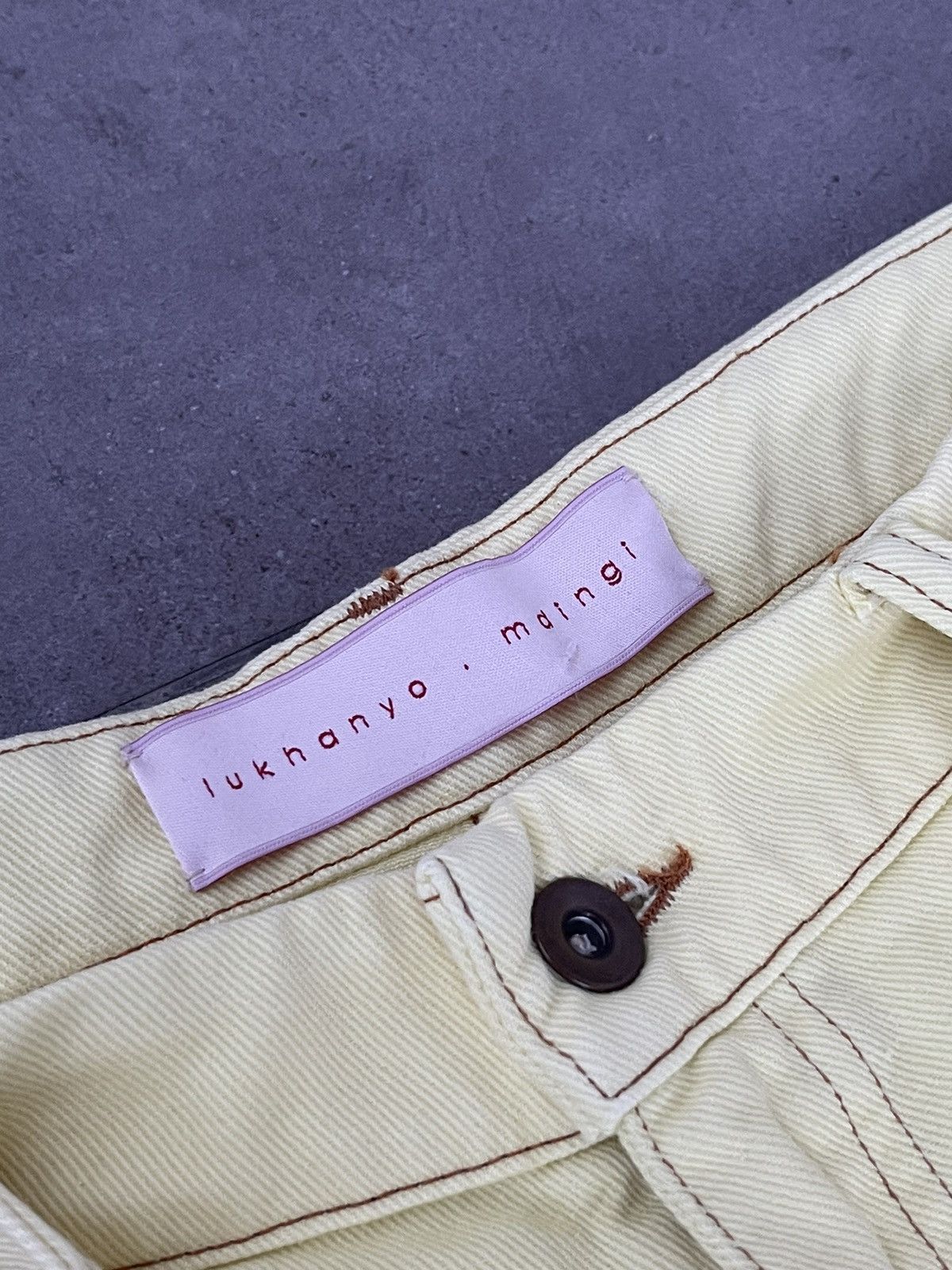 Other !DS! SS22 Lukhanyo Mdingi Belted Yellow Denim Pants Size US 30 / EU 46 - 16 Thumbnail