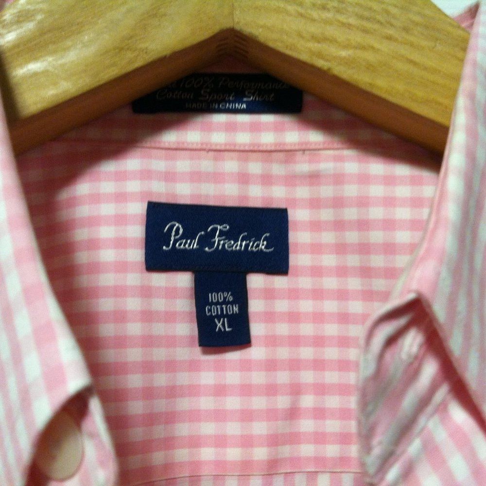Paul Fredrick PAUL FREDRICK MENS PINK 100%COTTON CASUAL SHIRT SIZE: XL Size US XL / EU 56 / 4 - 3 Thumbnail