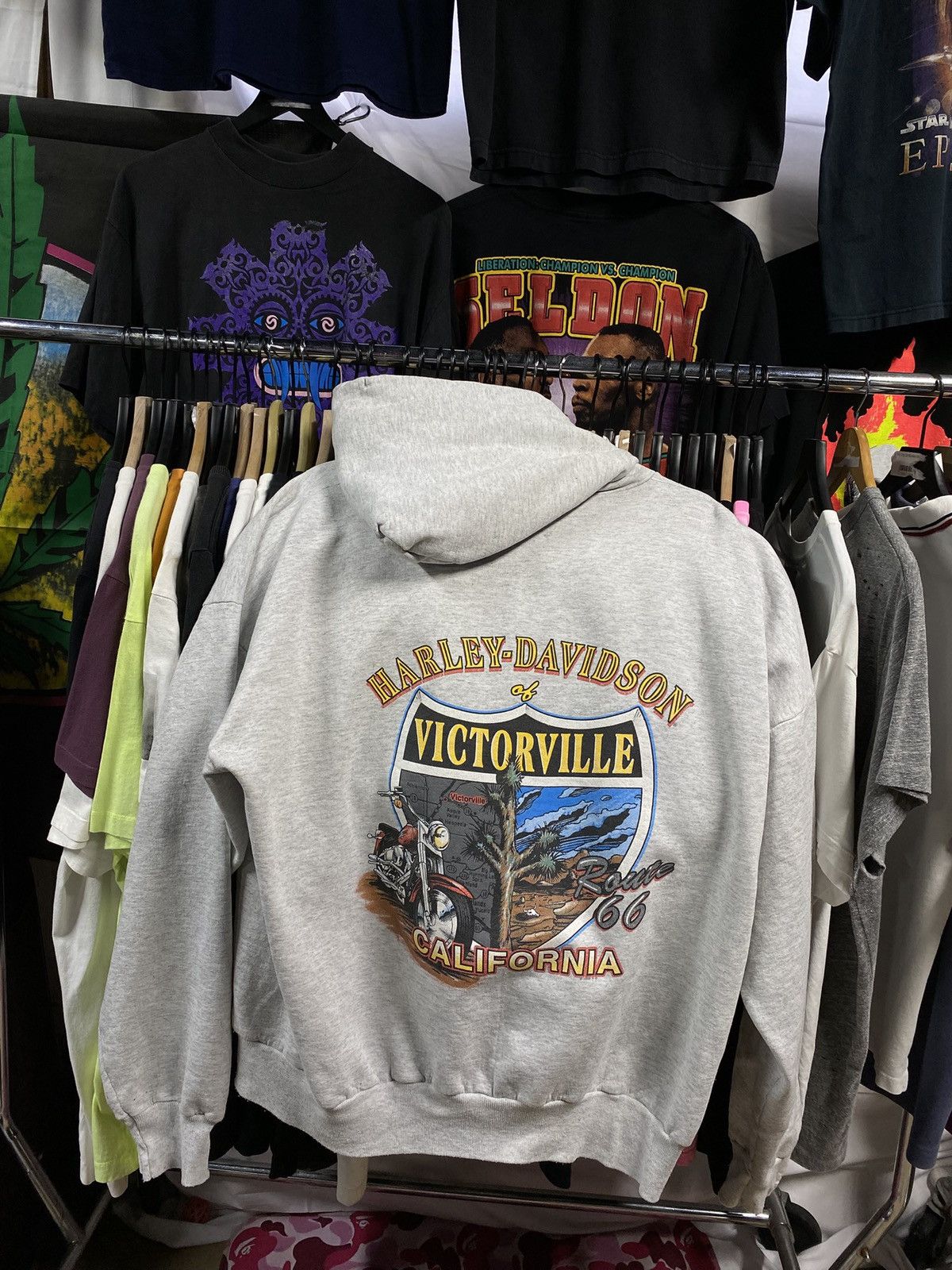 Vintage Vintage 90’s Harley Davidson Men’s Hoodie XLarge Size US XL / EU 56 / 4 - 2 Thumbnail