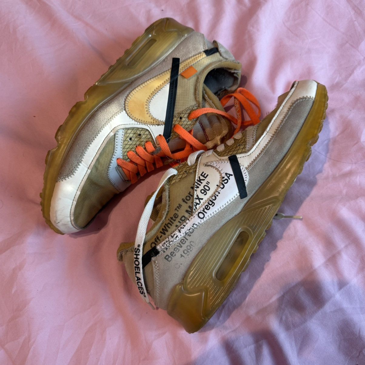 Nike × Off-White Off-White x Nike “The Ten” Air Max 90 Size US 9.5 / EU 42-43 - 2 Thumbnail