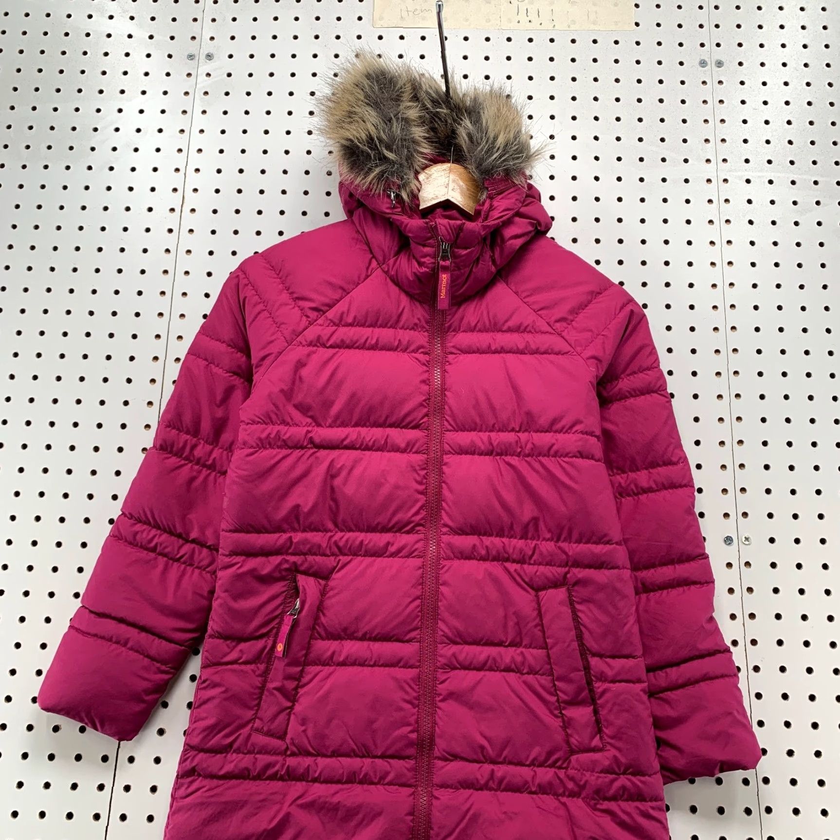 Marmot Marmot 700 Down Puffer Coat Womens Medium Pink Hooded Parka Cross-Check: Outdoor, Winter, Fall, Casual, Travel Size M / US 6-8 / IT 42-44 - 2 Thumbnail