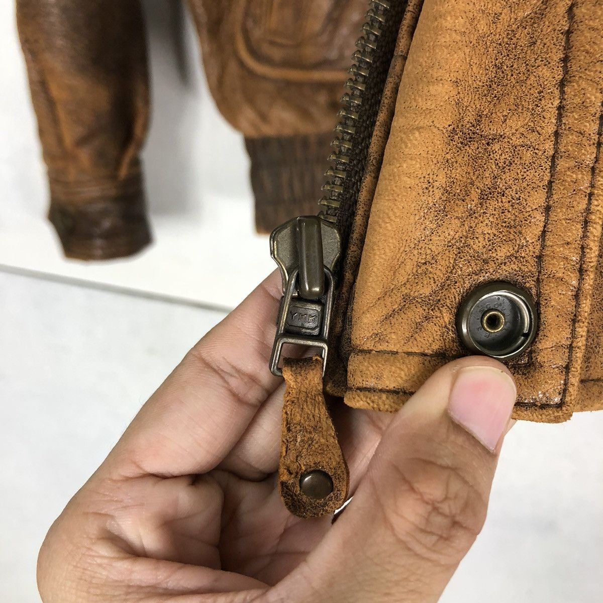 Vintage 🔥VINTAGE LEATHER FLIGHT JACKET USA STYLEWEAR LEATHER Size US L / EU 52-54 / 3 - 17 Thumbnail