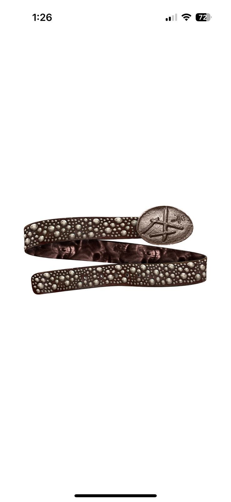 Travis Scott Travis Scott Cactus Jack Utopia Studded Belt Brown Size 28 - 6 Thumbnail