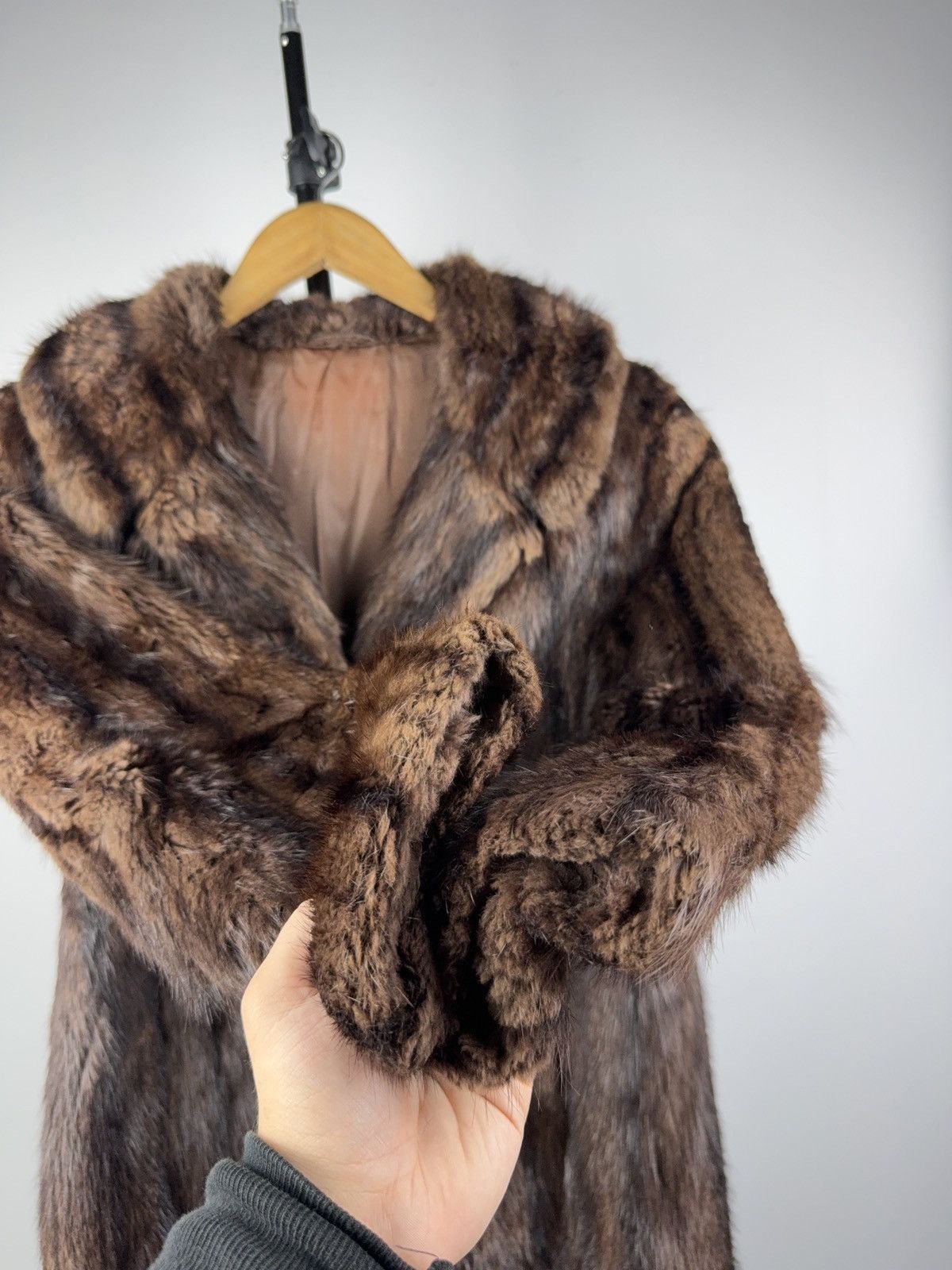 Japanese Brand Vintage Real Mink Fur Coat Brown Classic Long Jacket Size M / US 6-8 / IT 42-44 - 5 Thumbnail