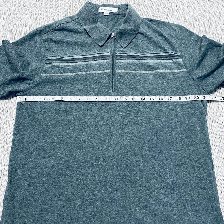 Calvin Klein Calvin Klein gray long sleeve polo Size US L / EU 52-54 / 3 - 6 Thumbnail