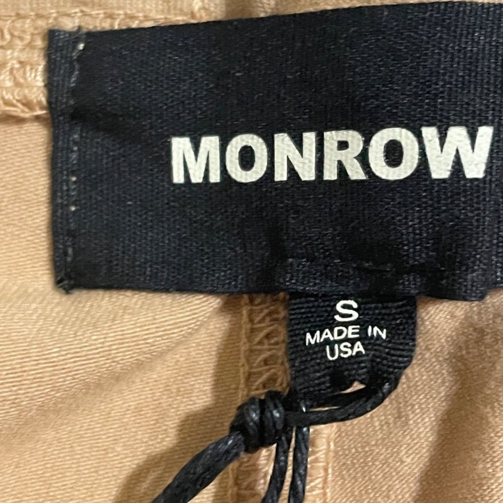 MONROW Monrow Womens Biker Shorts Pockes Soff Medium NWT Beige Size 24" / US 00 / IT 34 - 5 Thumbnail