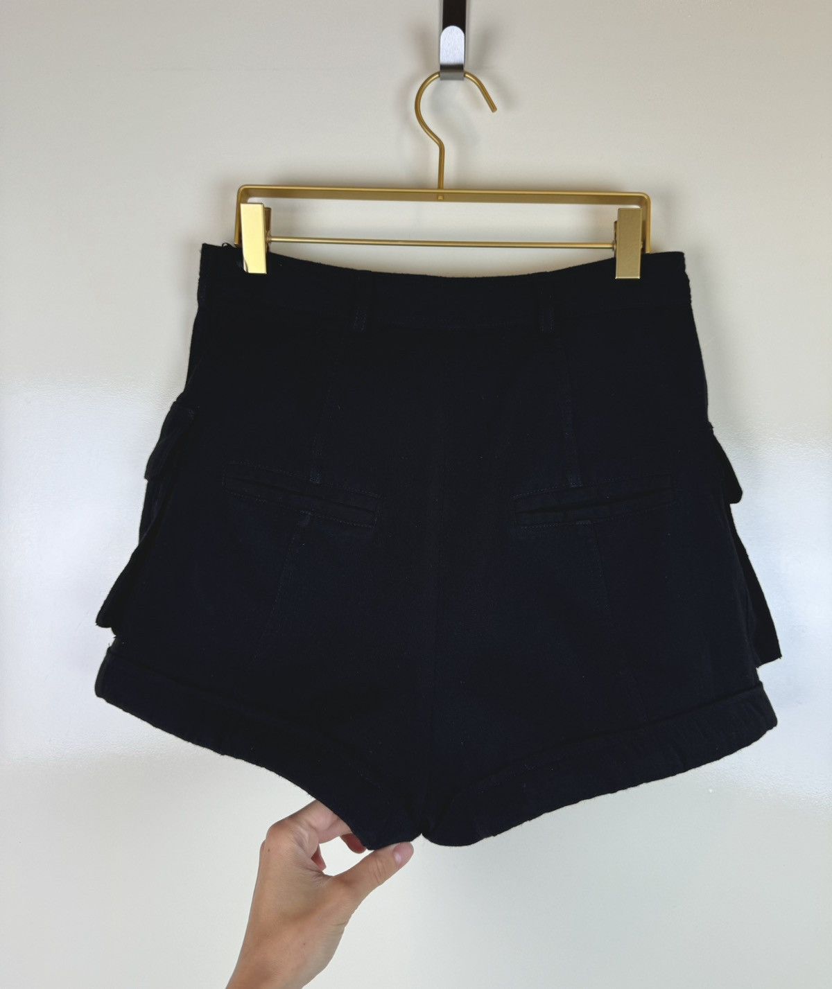 Balmain Balmain boiled wool cargo Bermuda shorts black high rise Size 28" / US 6 / IT 42 - 6 Thumbnail