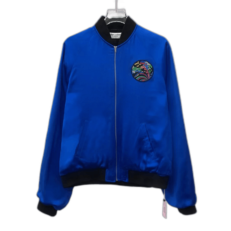 Saint Laurent Paris Saint Laurent Blue Shark Zip-Up Jacket-yf Size US S / EU 44-46 / 1 - 1 Thumbnail