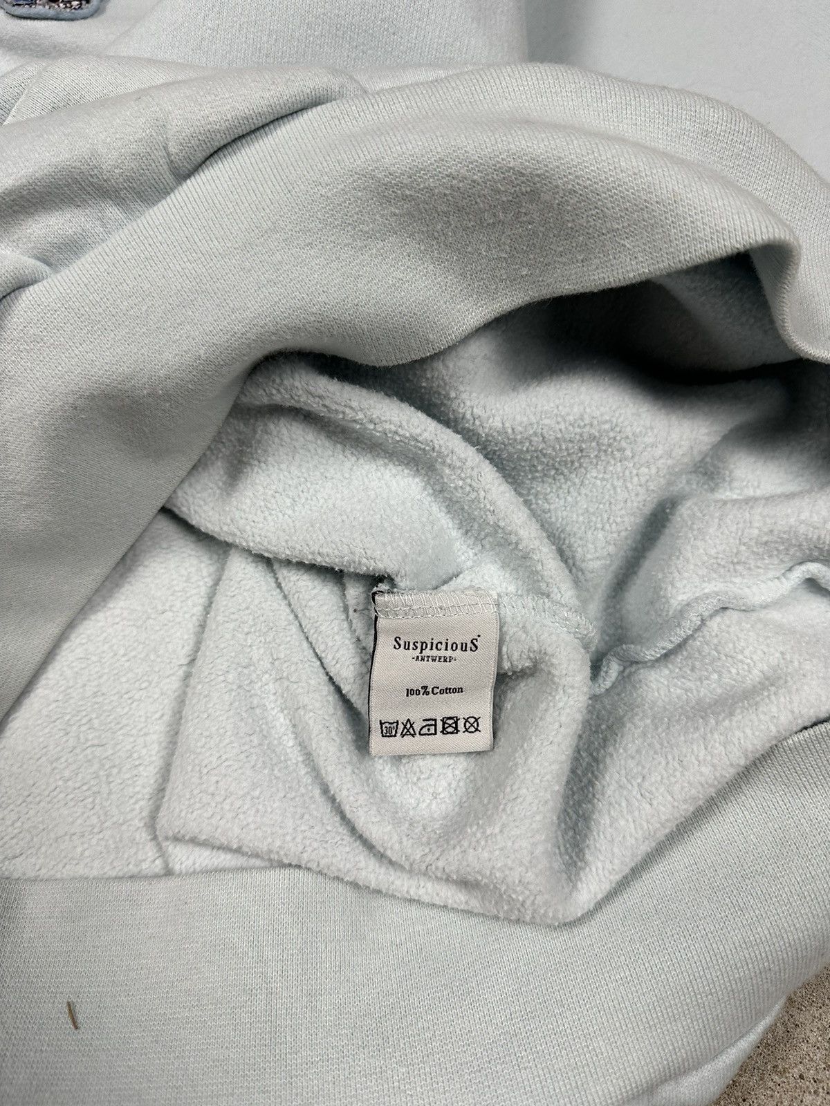 Suspicious Antwerp Suspicious Antwerp Baby Blue Skull Logo Hoodie Sweatshirt Size US L / EU 52-54 / 3 - 8 Thumbnail