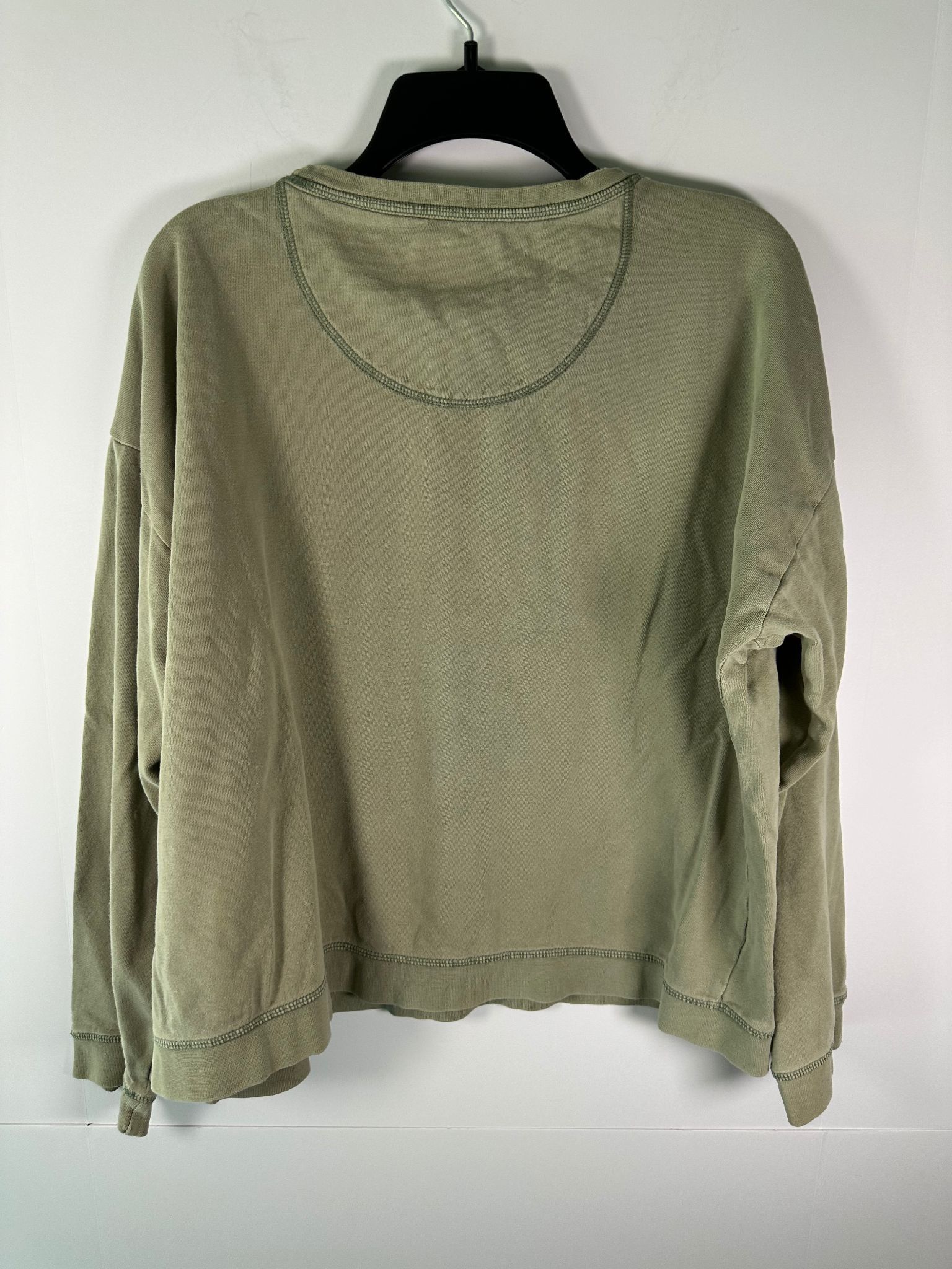 FatFace FatFace Sweatshirt Womens L Garment Dyed Olive Crew Neck Size L / US 10 / IT 46 - 5 Thumbnail