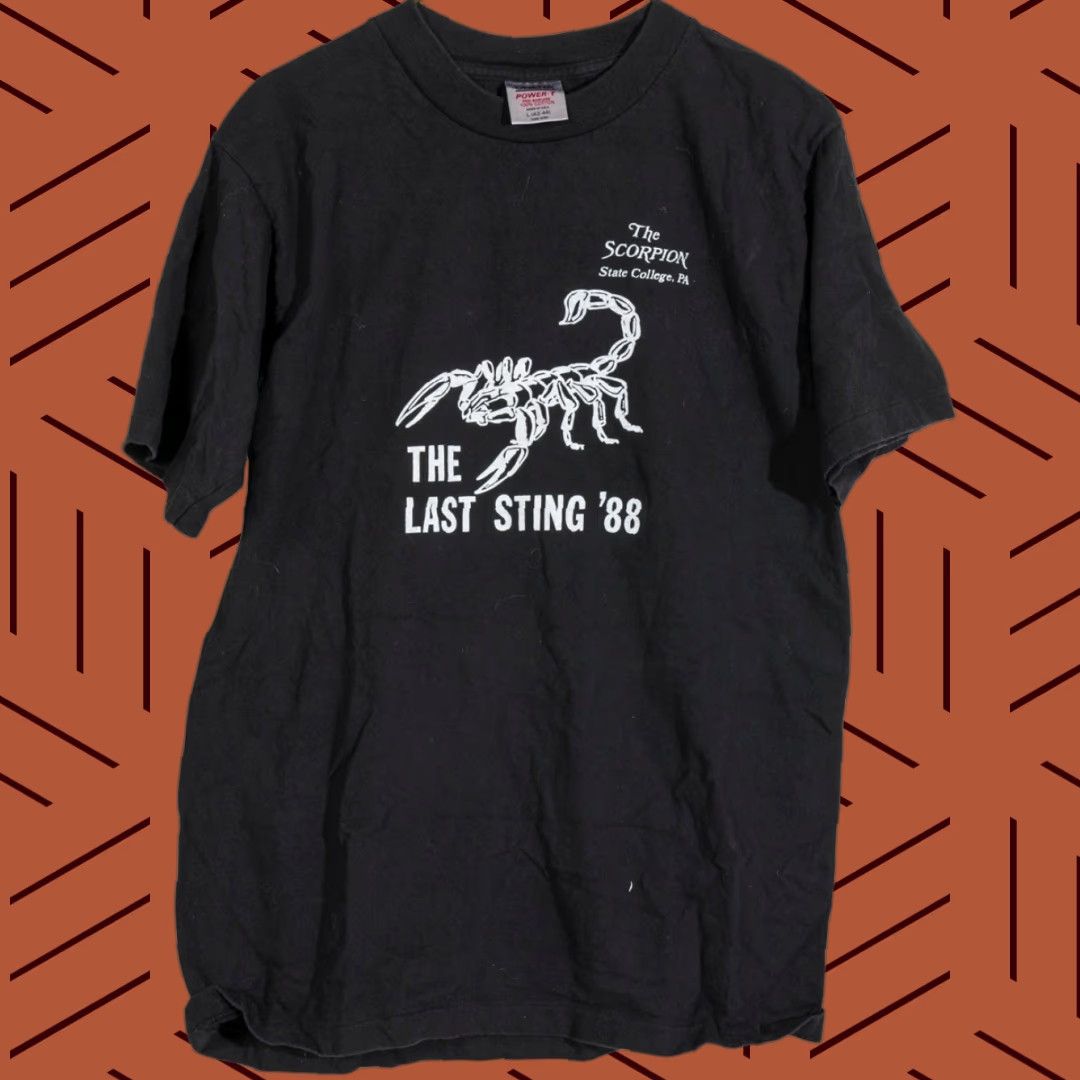 Vintage VINTAGE The Scorpion State College Pennsylvania Rock ' N Roll Club 1988 Single Stitch Shirt L Black Mens Size US L / EU 52-54 / 3 - 1 Thumbnail