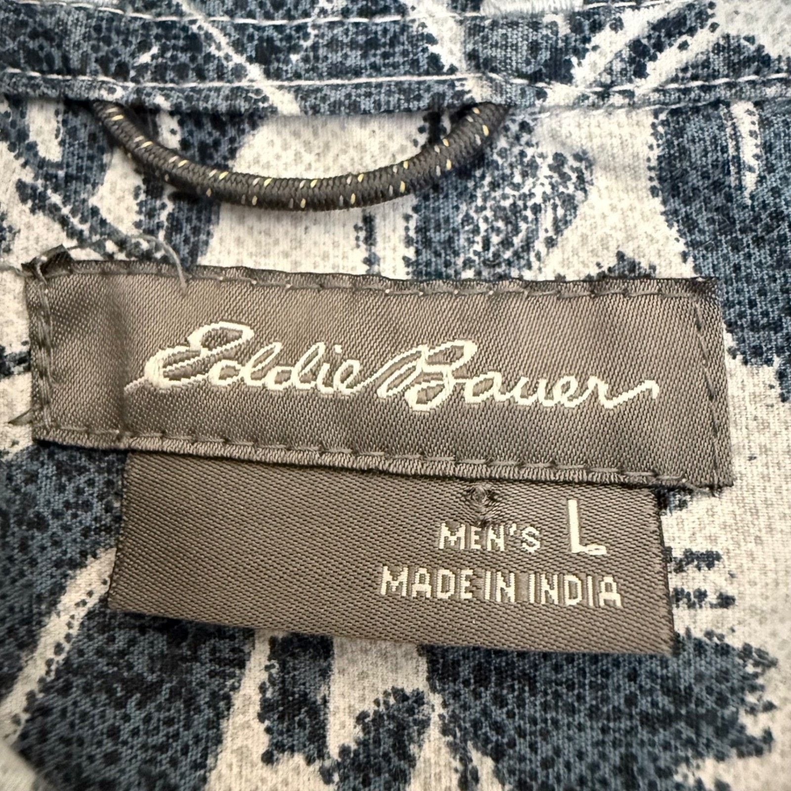 Eddie Bauer Eddie Bauer Mens Hawaiian Shirt Large Tropical Leaf Aloha Size US L / EU 52-54 / 3 - 2 Thumbnail