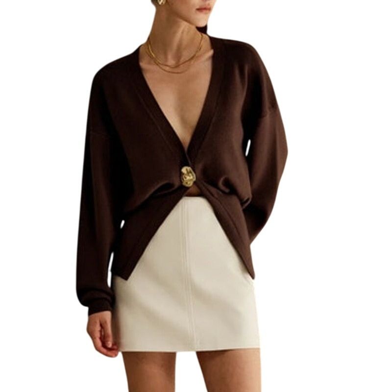 Other Commense Red Golden Button Plain Long Sleeve Knit Cardigan Size XS / US 0-2 / IT 36-38 - 4 Thumbnail