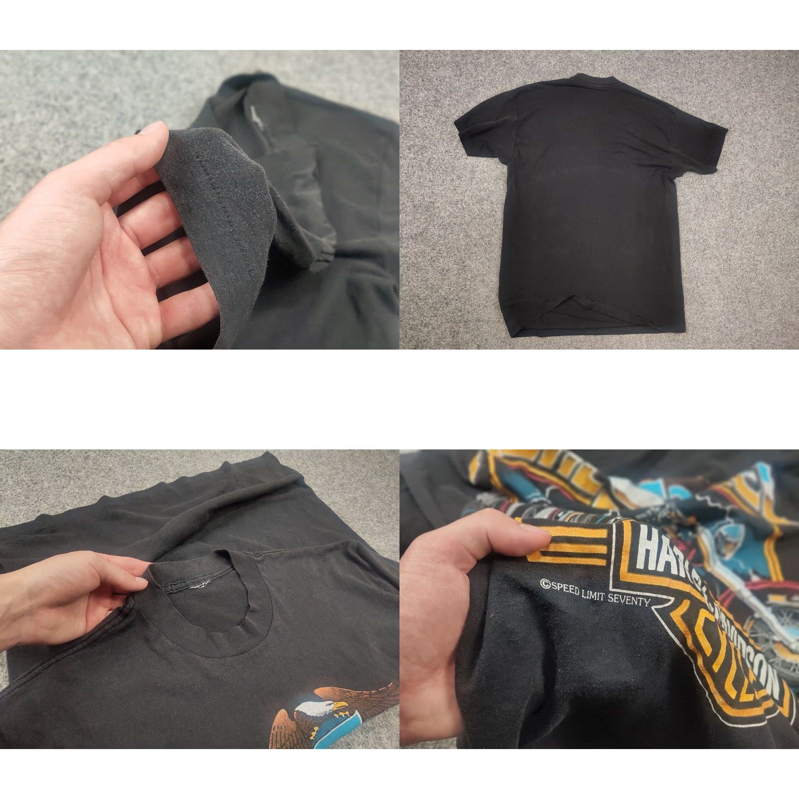 Harley Davidson Vintage 80's Harley-Davidson T-shirt Real Steel Heritage Softail Speed Limit Tee Size US M / EU 48-50 / 2 - 10 Thumbnail