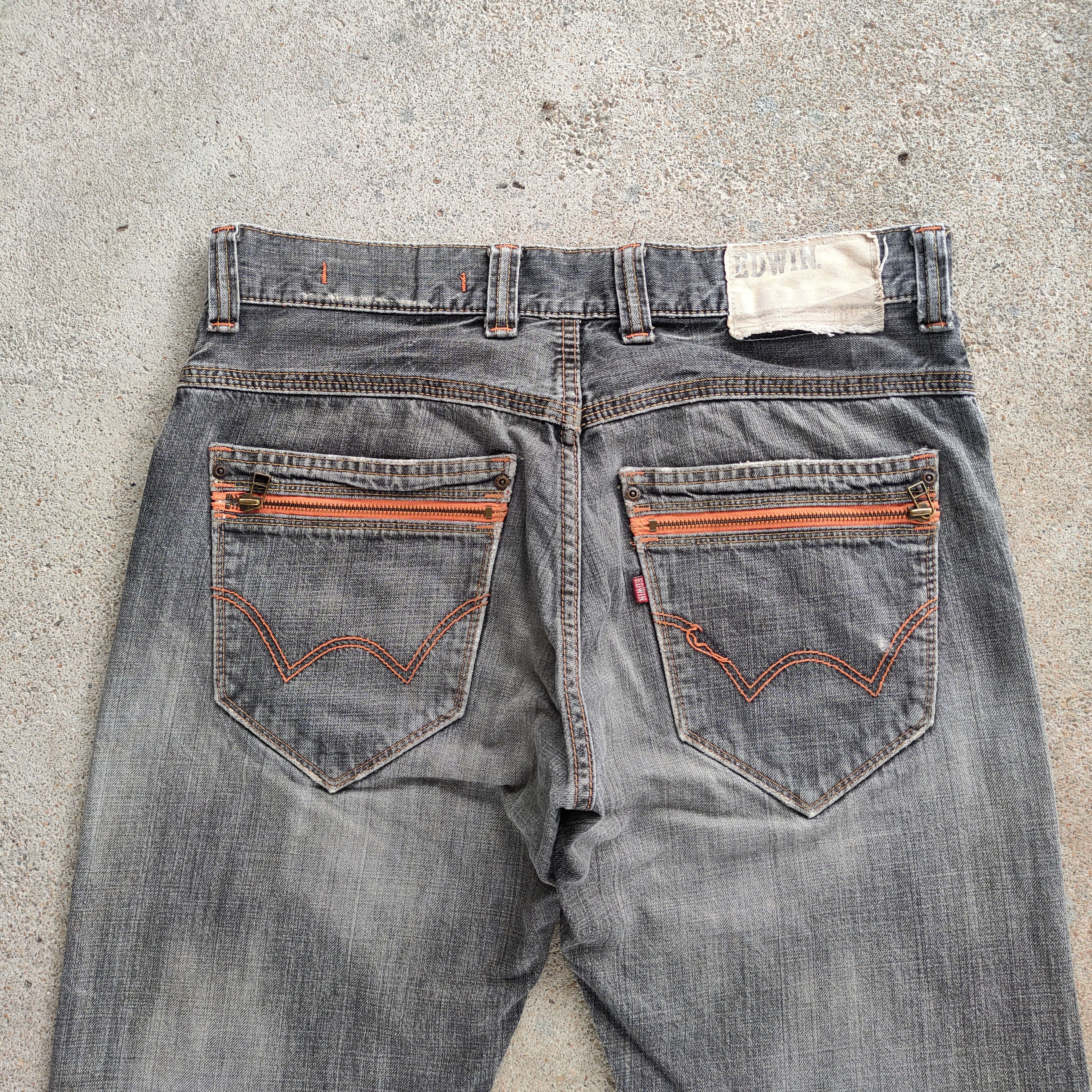 Edwin VINTAGE EDWIN 404 FADED BLACK RIPPED JEANS DENIM PANTS Size US 36 / EU 52 - 10 Thumbnail