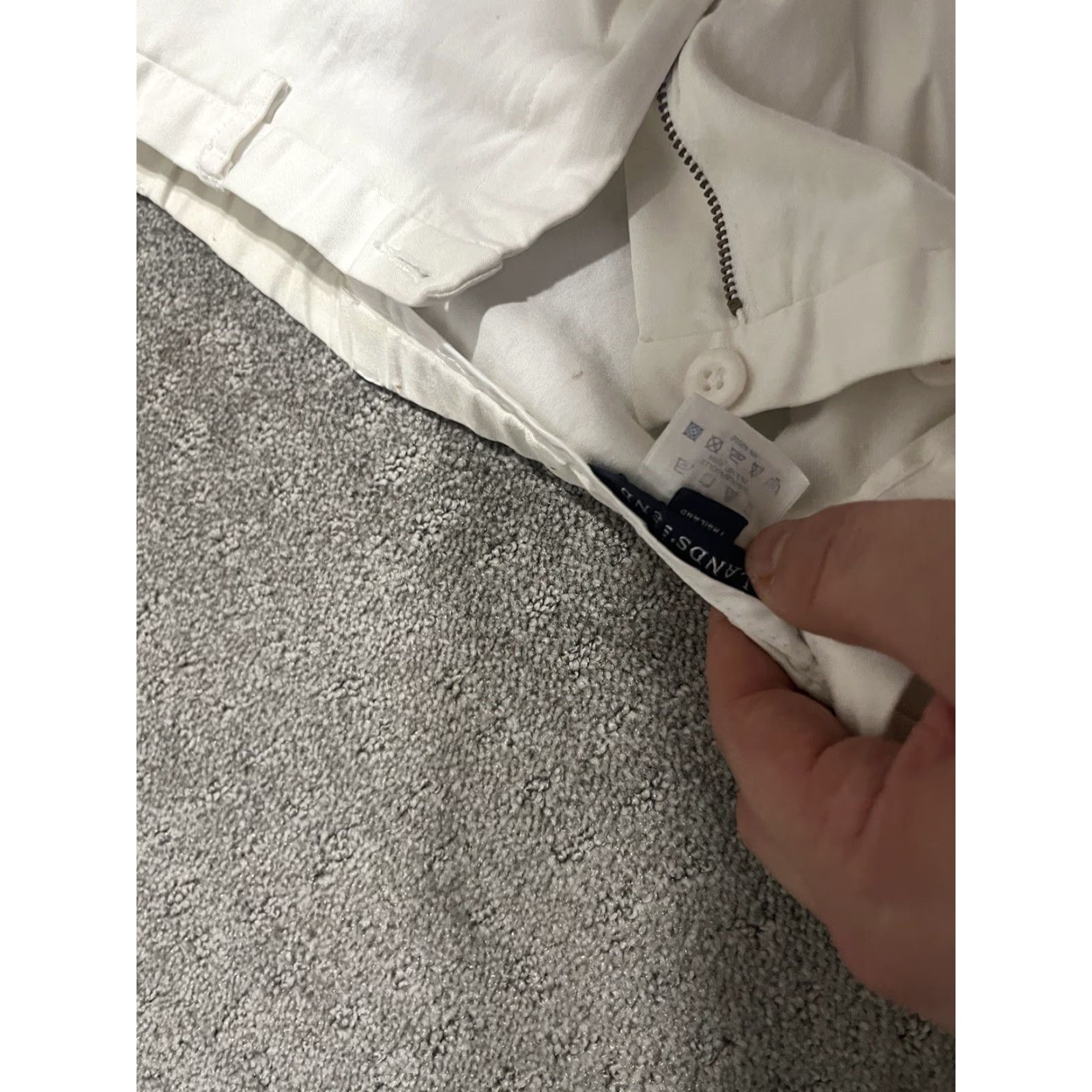 Lands' End Land's End Women's Khaki Pants Size 12 White Solid Size 34" / US 12 / IT 48 - 5 Thumbnail